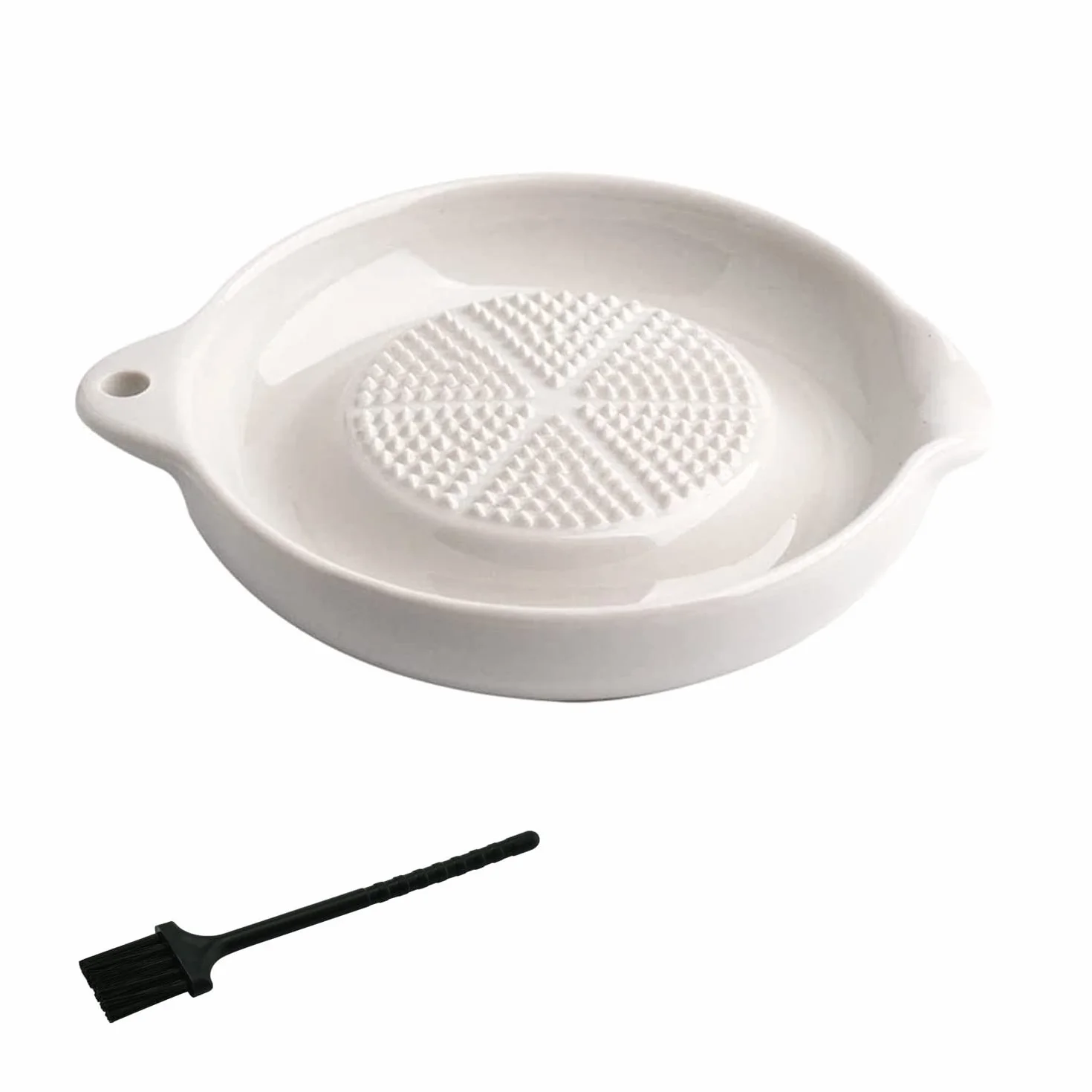 Tarka Ceramiczna Do Imbiru, Czosnku, Owoców i Warzyw - Ze Szczotką, Do Mycia (Orbicularna)