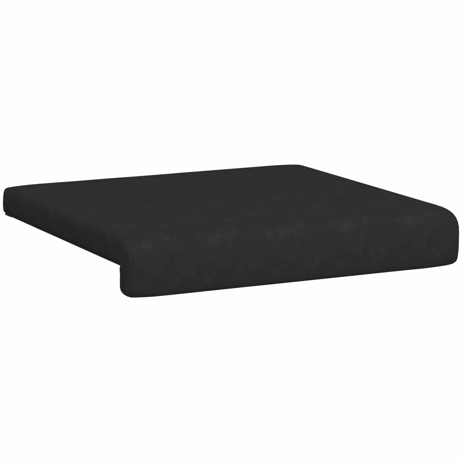Poduszka na ławkę, zestaw 4 sztuk, mikrofibra, czarna, głębokość 35 cm | Kształt litery L, wypełnienie piankowe, rama z materiału drewnopochodnego, do przedpokoju i salonu