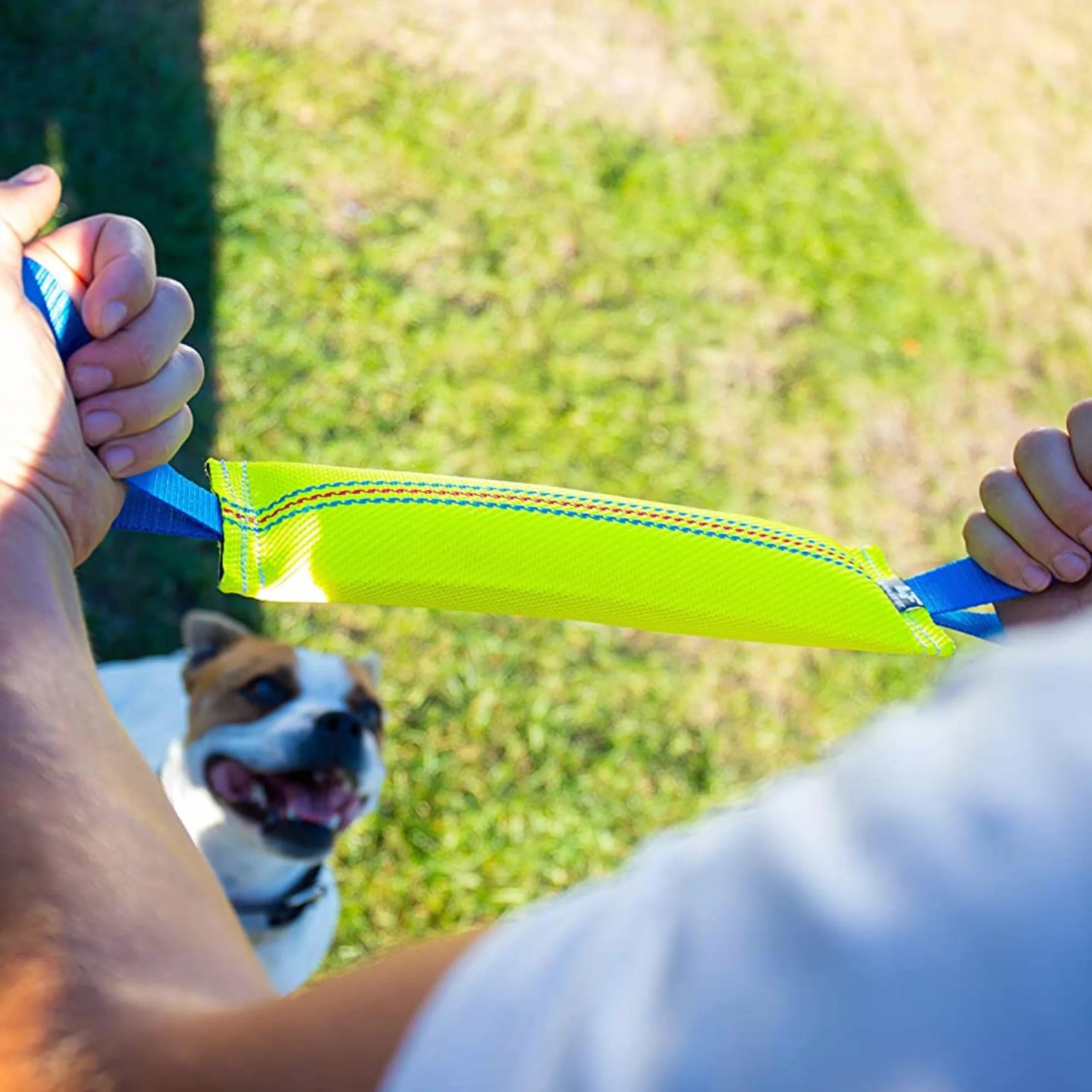 Bull Fit Szarpak dla psa 30 cm, z dwiema rączkami - Bardzo wytrzymała zabawka dla psów do treningu obronnego i kynologii sportowej - Mocny Szarpak wąż strażacki, Aport Dummy pływający