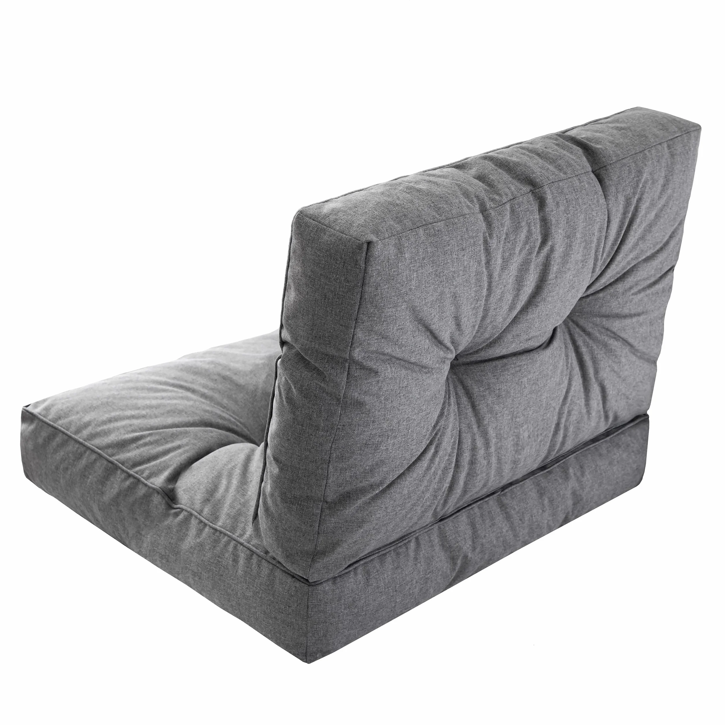 PillowPrim PillowPrim, Poduszki na palety, poduszka na krzesło, fotel rattanowy, do użytku na zewnątrz, poduszka do siedzenia, poduszka na krzesło, meble rattanowe, grafitowa, 50 x 50 cm