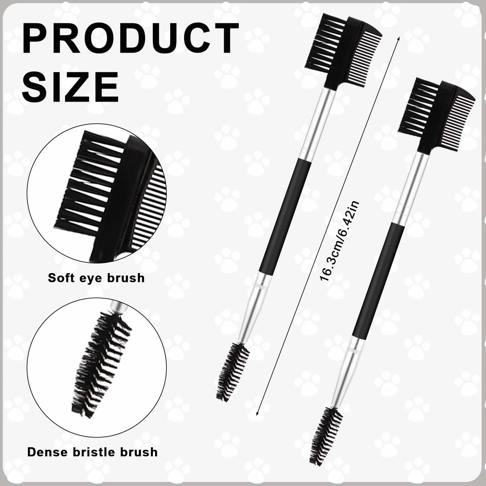 2szt Dwuglowy Grzebien do Oczu dla Psa, Miekkie Wlosie Szczoteczka do Czyszczenia Oczu Psa Zmywacz Lez dla Psa dla Kota Narzedzia do Pielegnacji Zwierzat Domowych