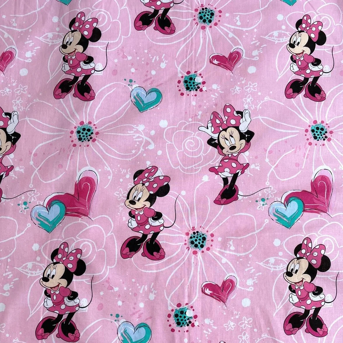 AC-Déco Disney - 1" bawełniany zestaw pościeli dziecięcej Minnie - 100 x 135 cm