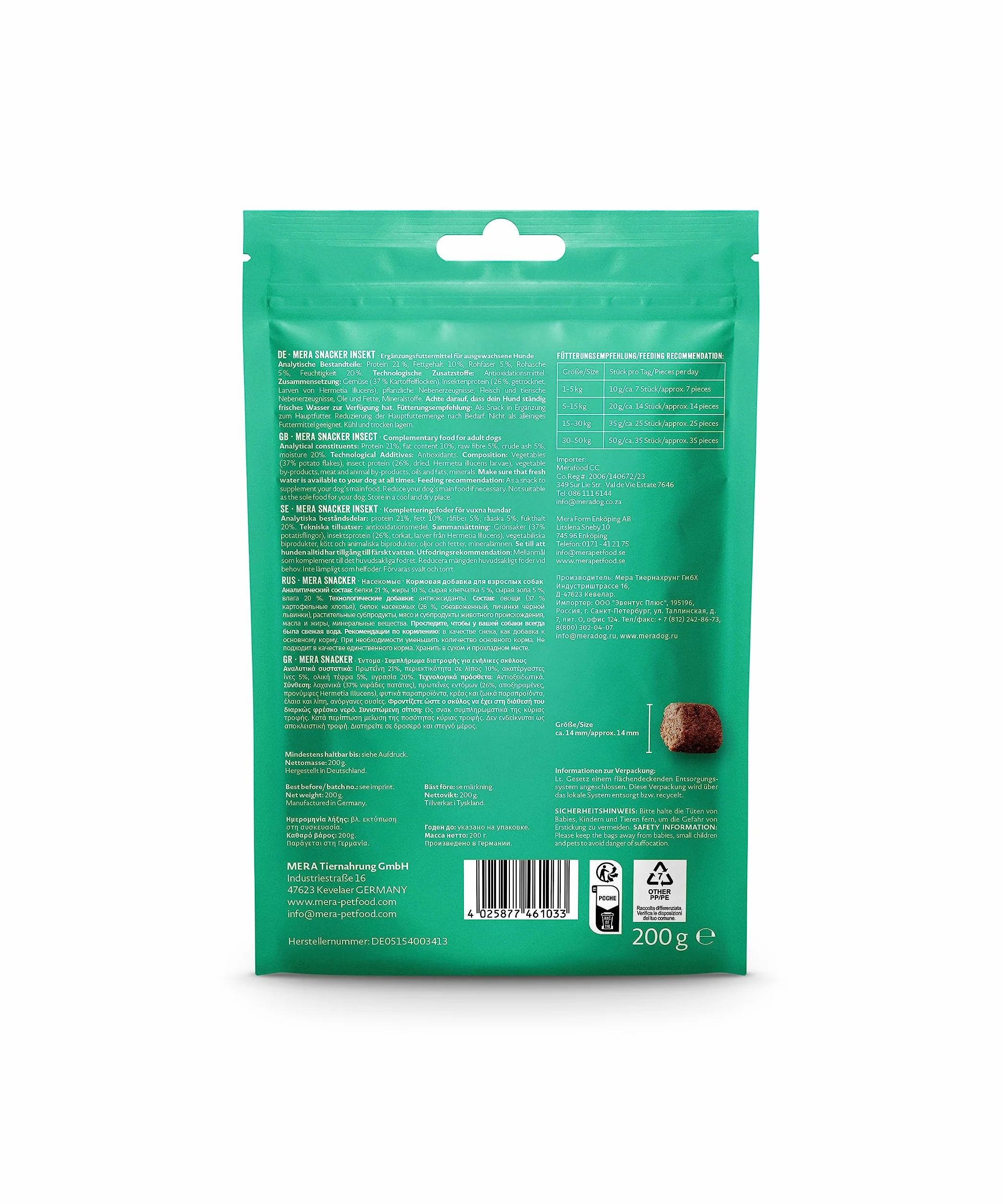 Mera Przysmaki dla Psa Owady 200 g