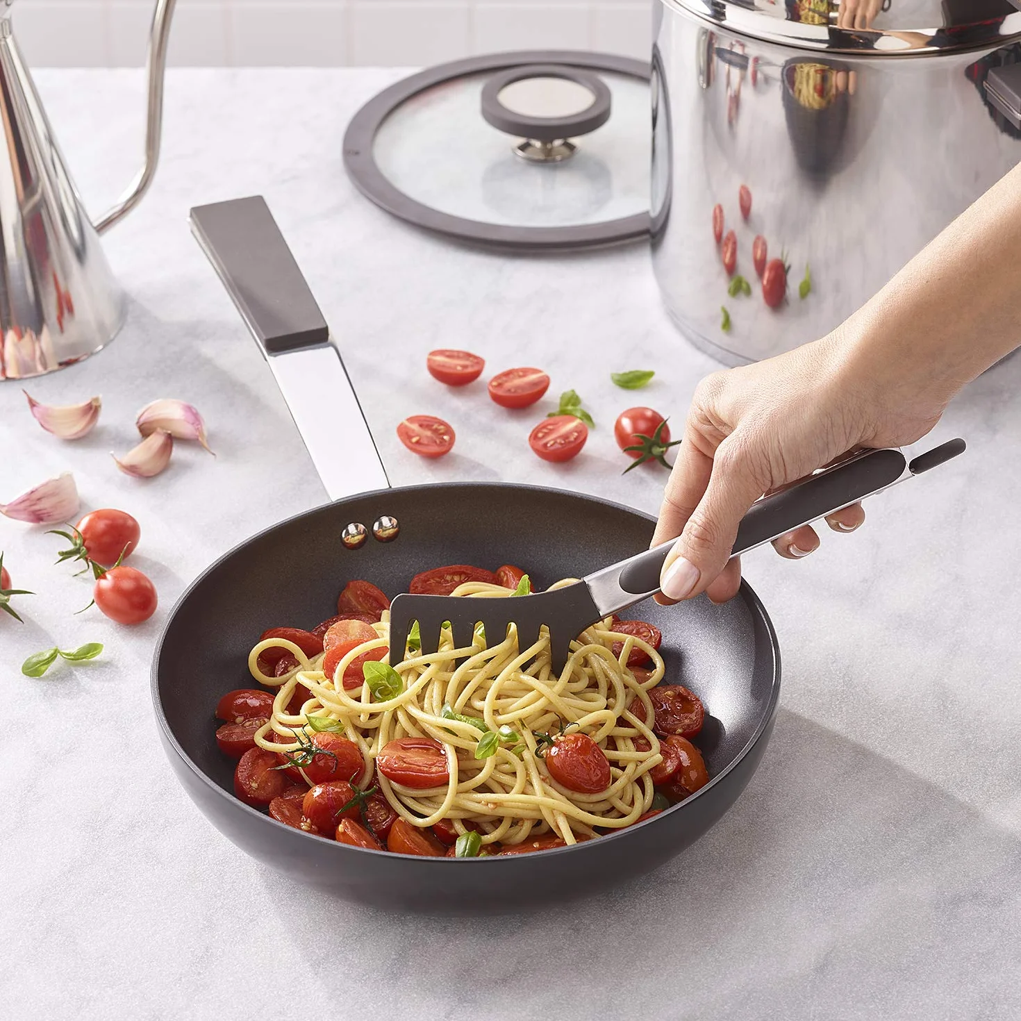 Sambonet Spaghetti wiosna, silikon, czarny
