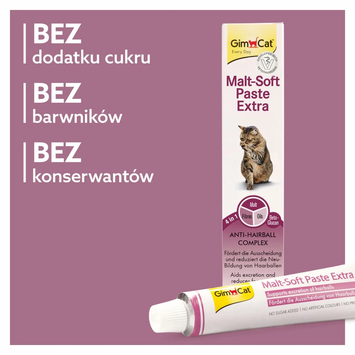 GimCat Pasta Malt-Soft Extra Przekąska dla kotów Anti-Hairball 200 g
