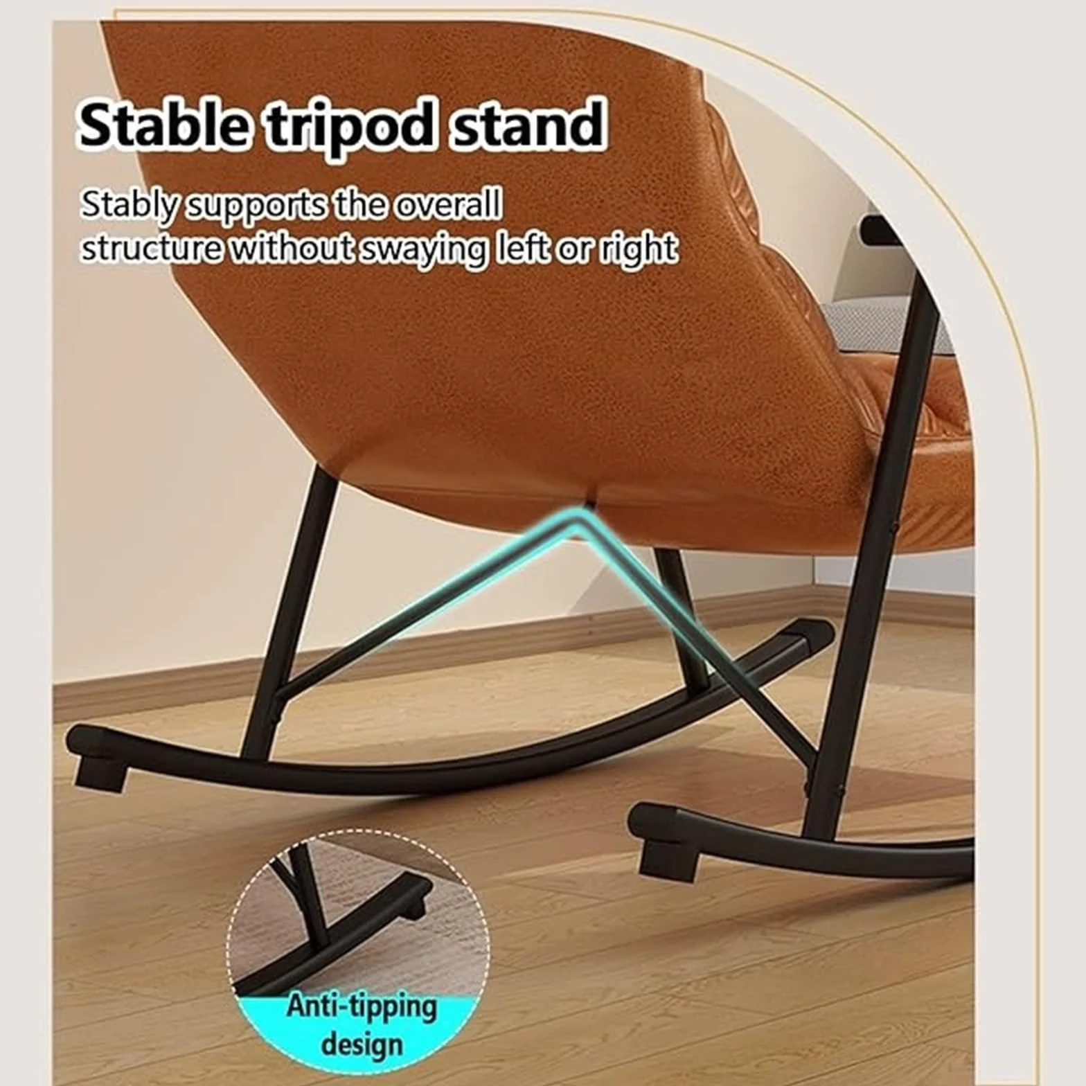 Fotel bujany do przedszkola, nowoczesny fotel bujany do salonu, sypialnia oddychająca tkanina technologiczna sofa leżak z legrest, wygodny fotel bujany ogrodowy z podłokietnikami, regulowane
