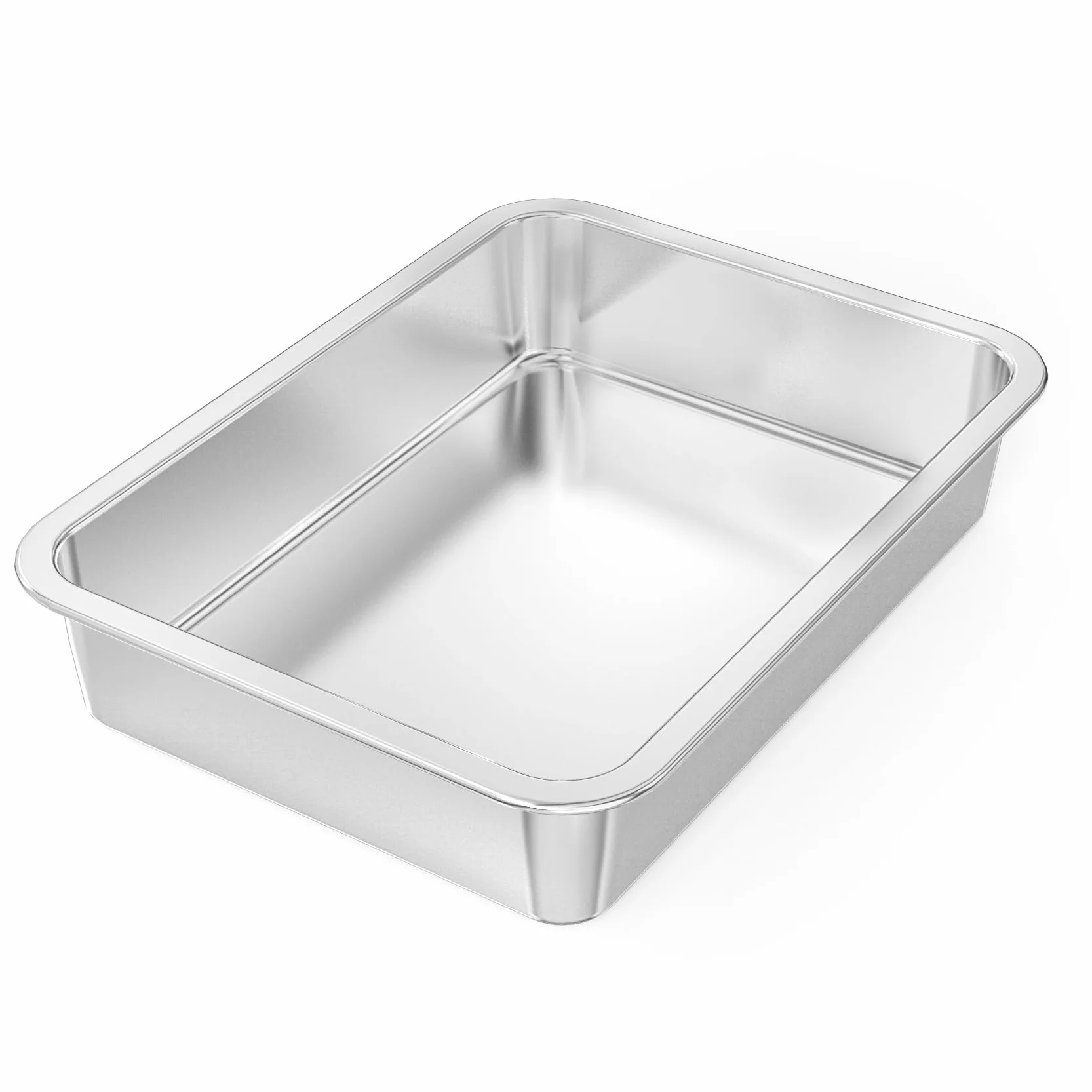 Onlyfire - Prostokątny talerz do pieczenia ciast, pizzy, grilla i pieczonego kurczaka, 35,7 x 26,5 x 7 cm