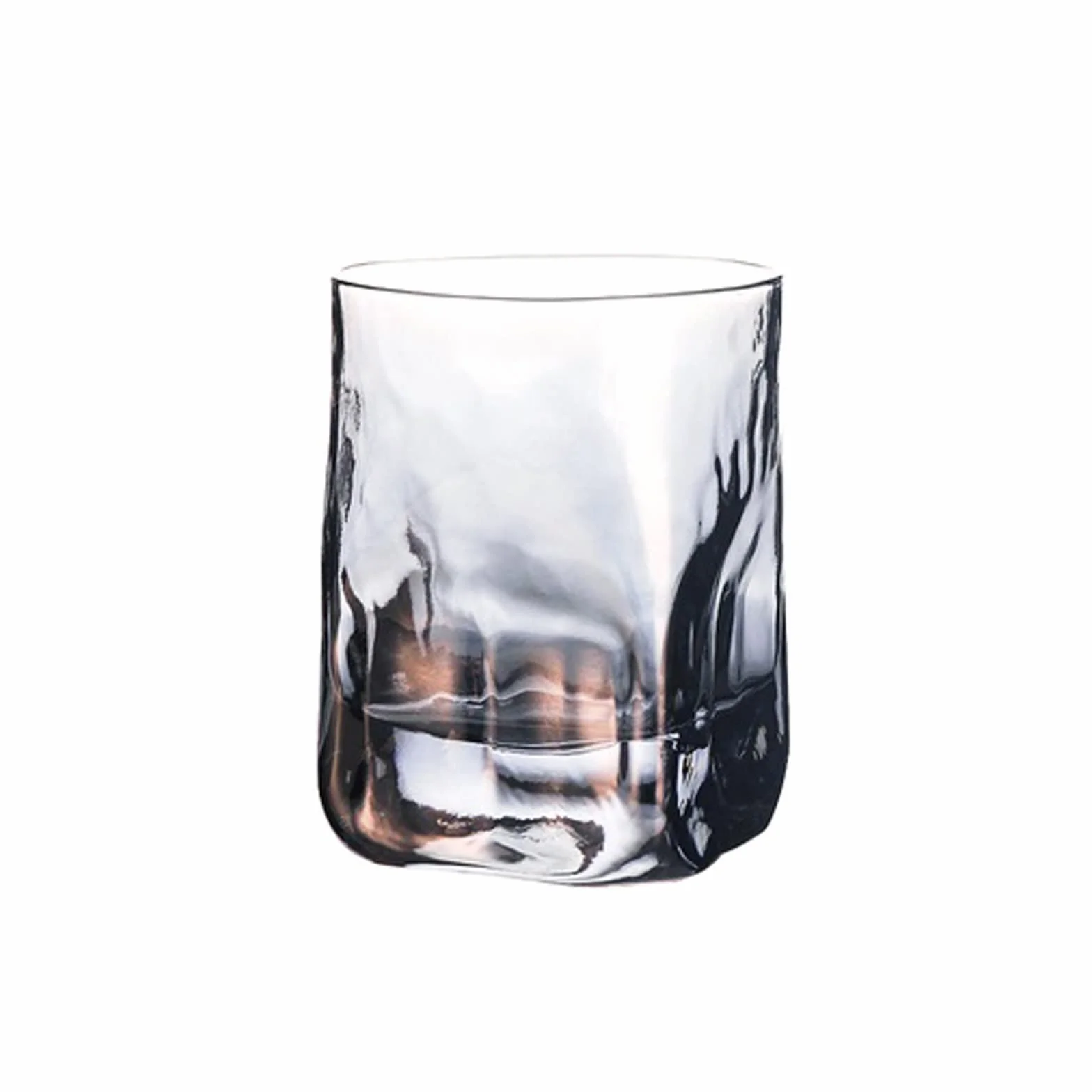 Szklane kubki kreatywne kwadratowe młotkowane szklanki do whisky, szklanka do wody, kubek na wodę, kieliszek do soku kieliszek do wina kubek do picia 250 ml / 330 ml szklanki do picia (kolor: mały) a)