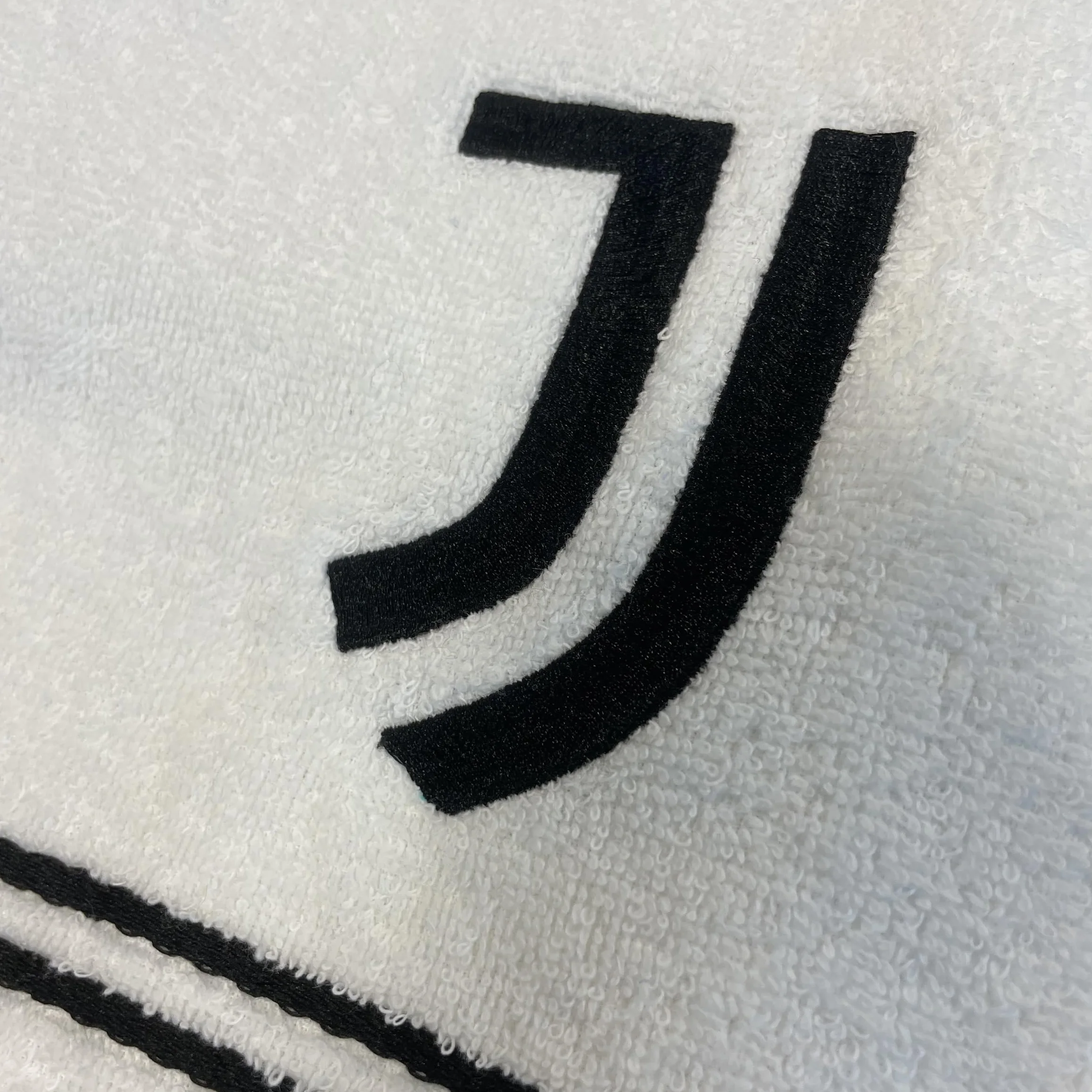 Juventus ręczniki kąpielowe, zestaw 2 ręczników kąpielowych, ręcznik do twarzy, ręcznik bidet, oficjalny produkt, 100% bawełna, 2-częściowy zestaw, biały czarny