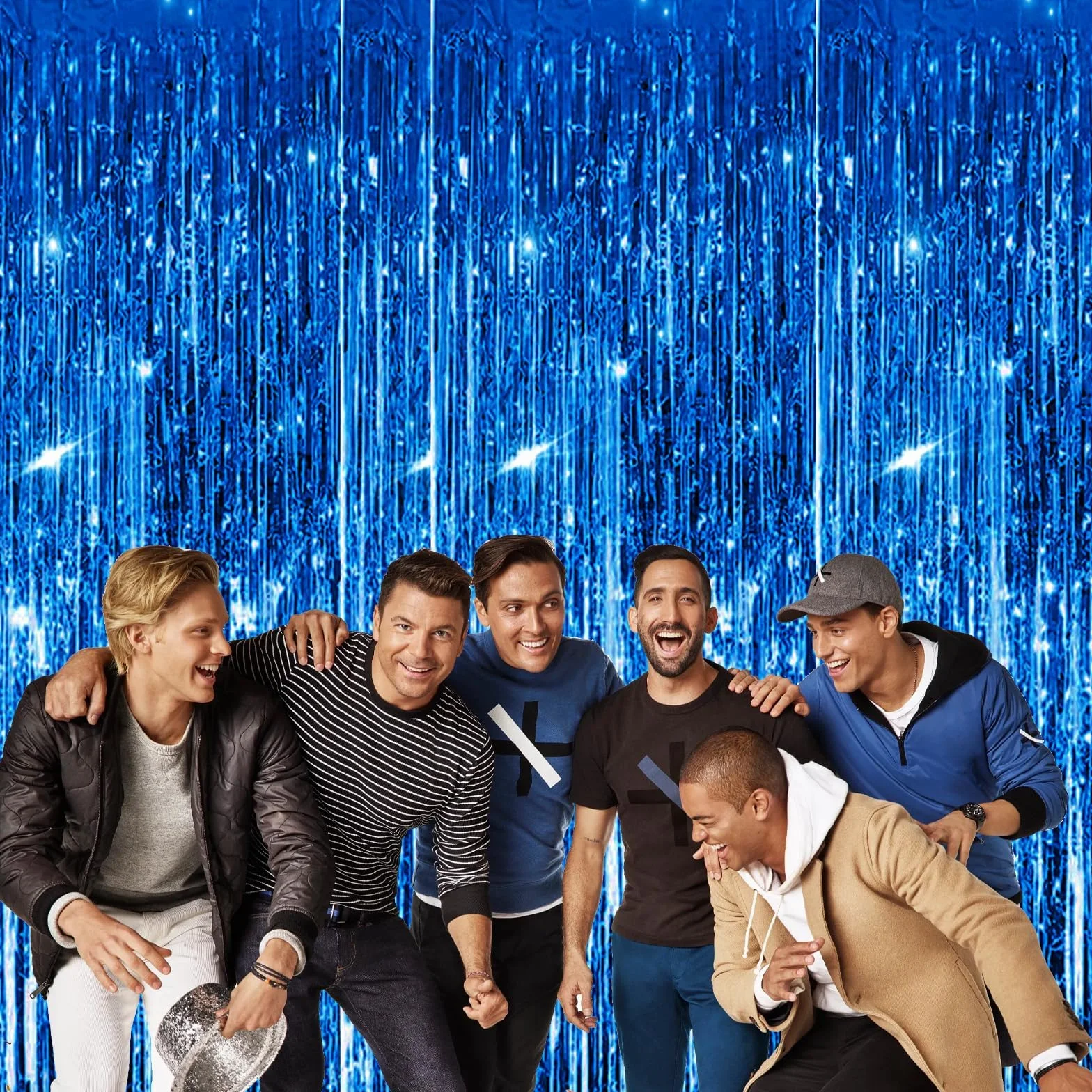 4 szt. lameta, ciemnoniebieska, 1 x 2 m, brokatowa zasłona, lameta, na urodziny, do dekoracji urodzinowych, sylwestra, wesela