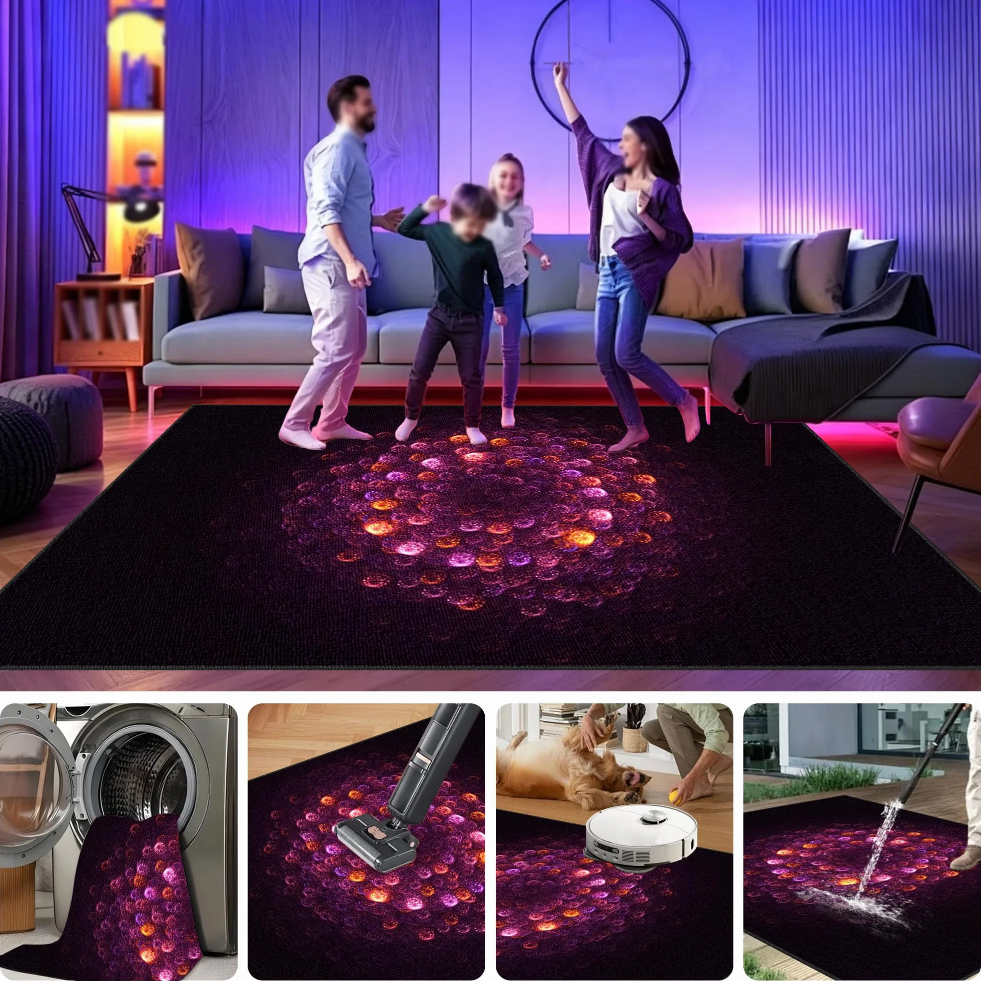 Dywan do sypialni do gier Mata do gier na krzesło komputerowe 150 x 180 cm Antypoślizgowy dywan krzesło do gier na salę zabaw Dywan do salonu dla graczy Chłopiec