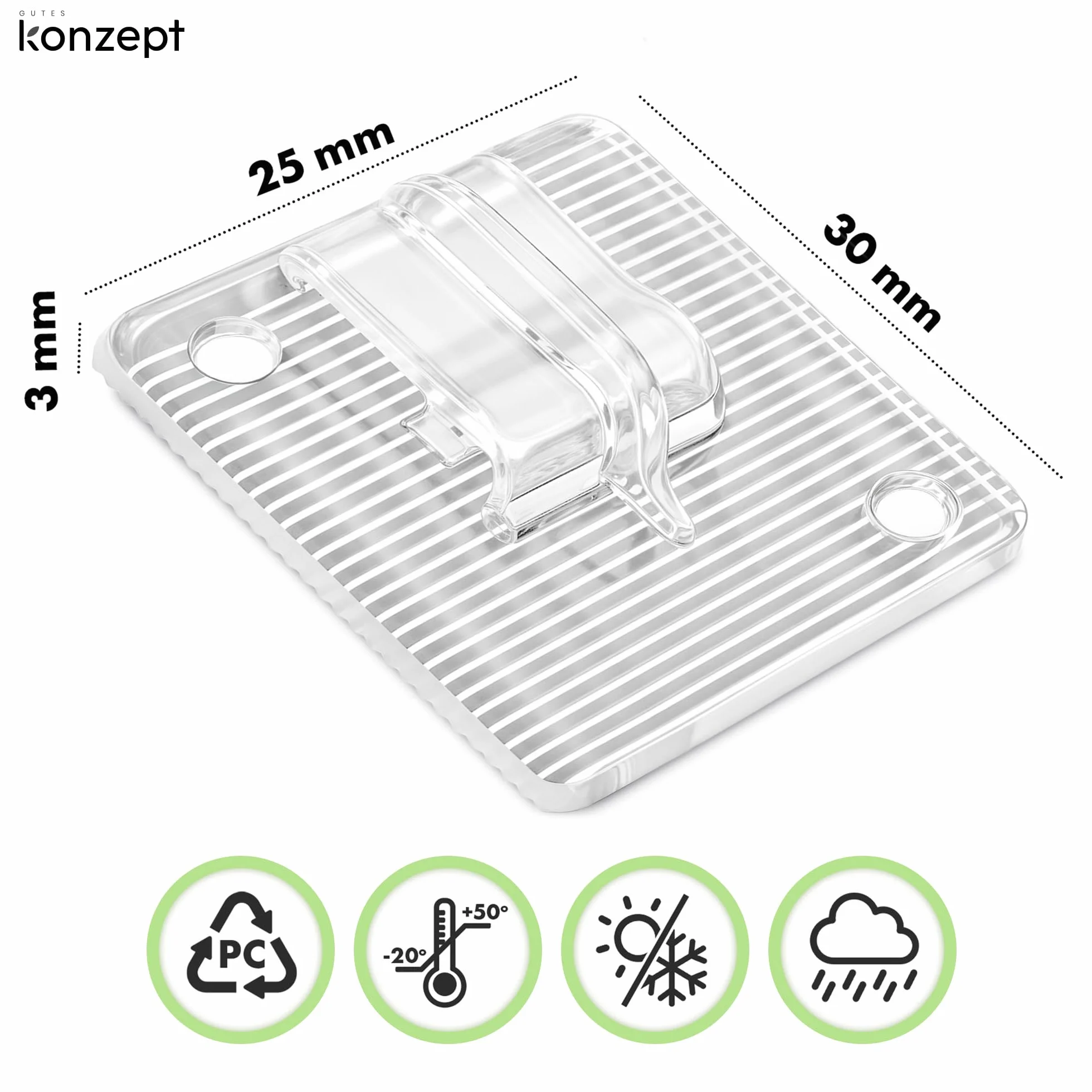 KONZEPT Haczyki samoprzylepne do siatki dla kota na balkon, przezroczyste, małe, zestaw z klejem montażowym 30 ml, mocne, odporne na warunki atmosferyczne