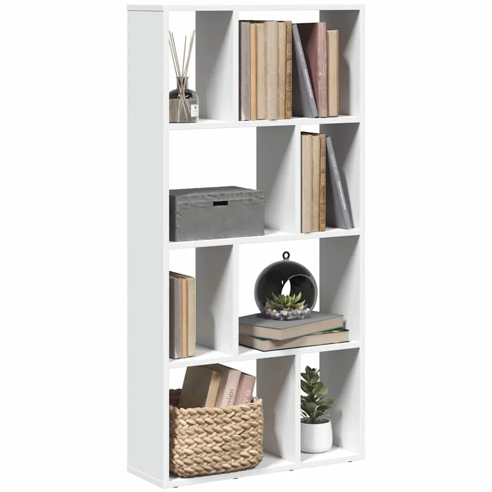 vidaXL Regał na książki biały 60x20x120,5 cm Drewno konstrukcyjne