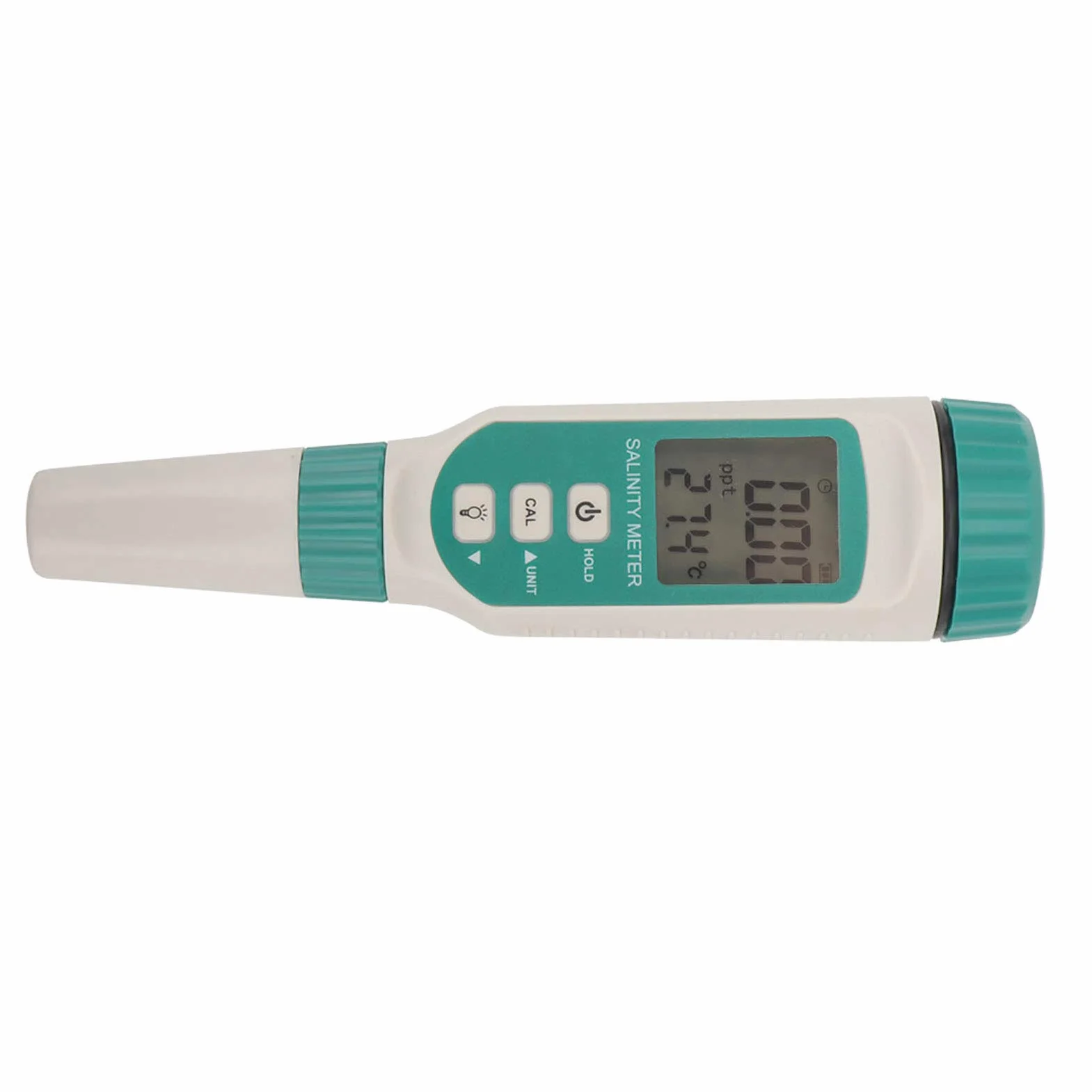 Przenośny cyfrowy tester zawartości soli SMART SENSOR AR8012 z wyświetlaczem LCD i instrukcją obsługi do monitorowania źródeł wody, akwakultury
