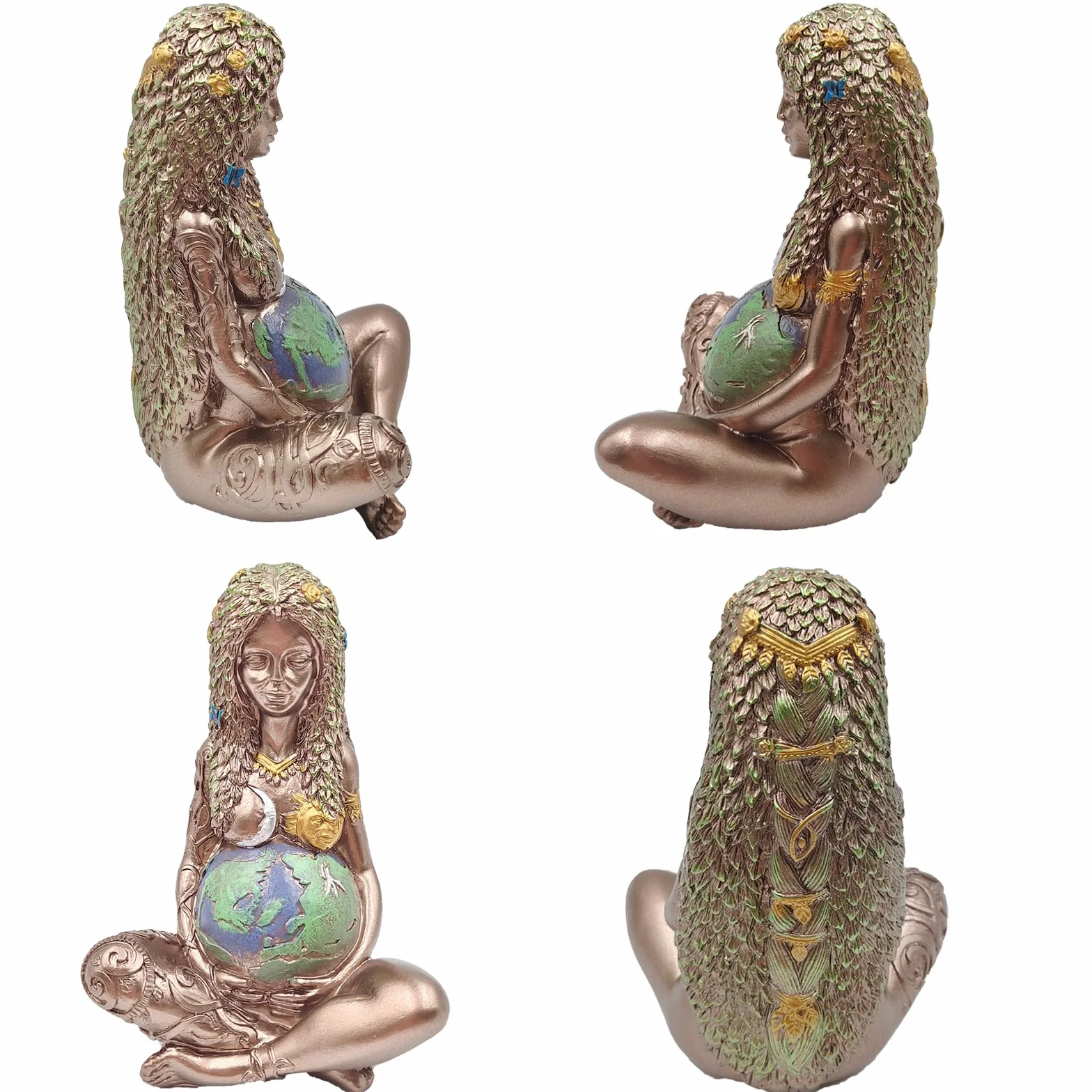 Statuetka matka Ziemi, artystyczna figurka z żywicy do domu, pokoju artystycznego, ogrodu, na zewnątrz