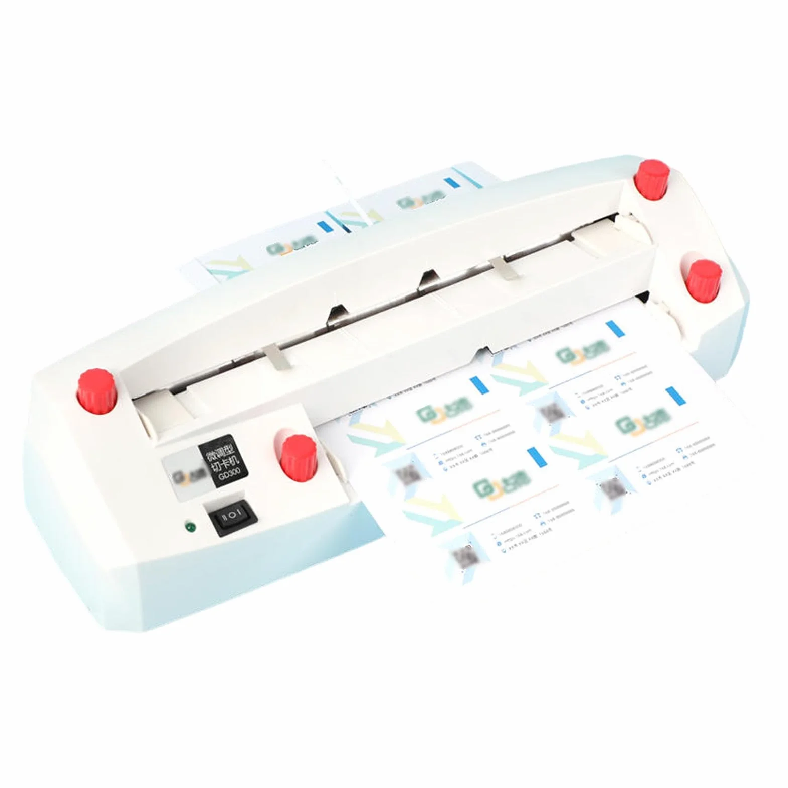 Automatyczna elektryczna krajalnica do wizytówek, silnik 20 W do wydajnego i precyzyjnego cięcia, regulowana krajalnica kątowa do wielu kart o standardowym rozmiarze (300 g)