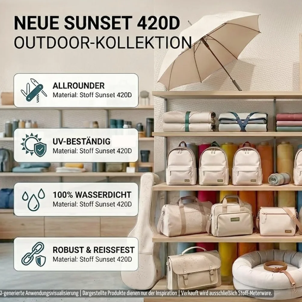 NOVELY® Sunset Oxford 420D – tkanina poliestrowa, bardzo odporna na rozerwanie, odporna na działanie promieni UV, wodoodporna, poliester, materiał ogrodowy, 1 metr bieżący, towar sprzedawany na metry, wodoszczelna, 25, granatowa, ciemnoniebieska