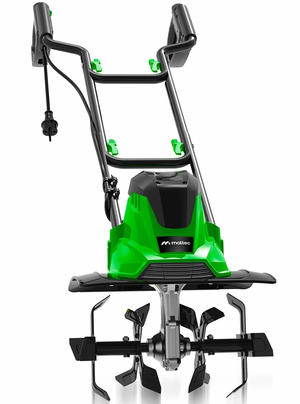 MalTec MasterTill elektryczna glebogryzarka ogrodowa glebogryzarka, szerokość robocza 36 cm, głębokość robocza 22 cm, kultywator, 4 noże do siekania