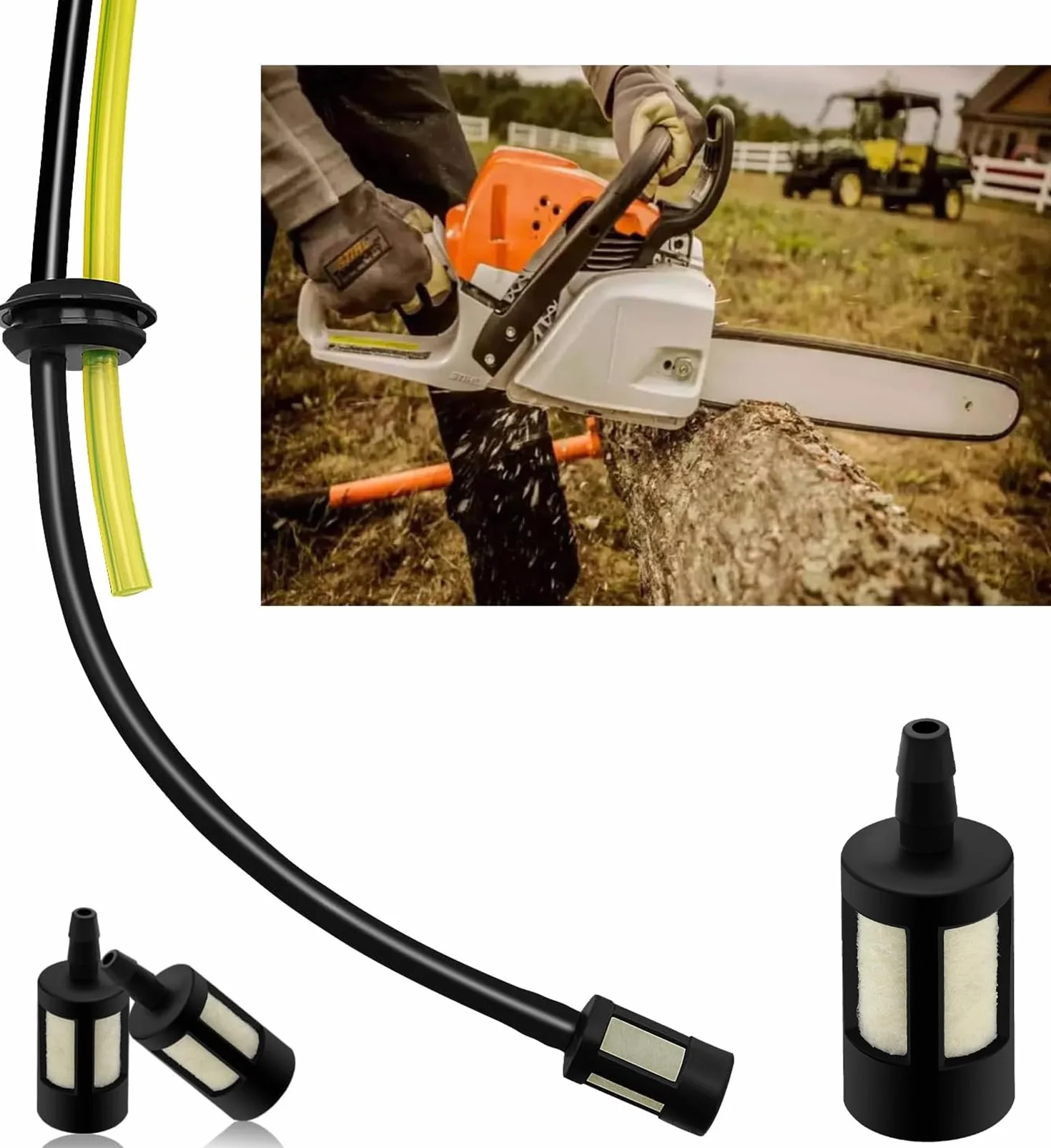Uniwersalny zestaw filtrów benzynowych, uniwersalny przewód paliwowy, wąż benzynowy, uszczelka, gumowa uszczelka do kosiarek, dmuchawy, przycinarek do trawy, nożyc