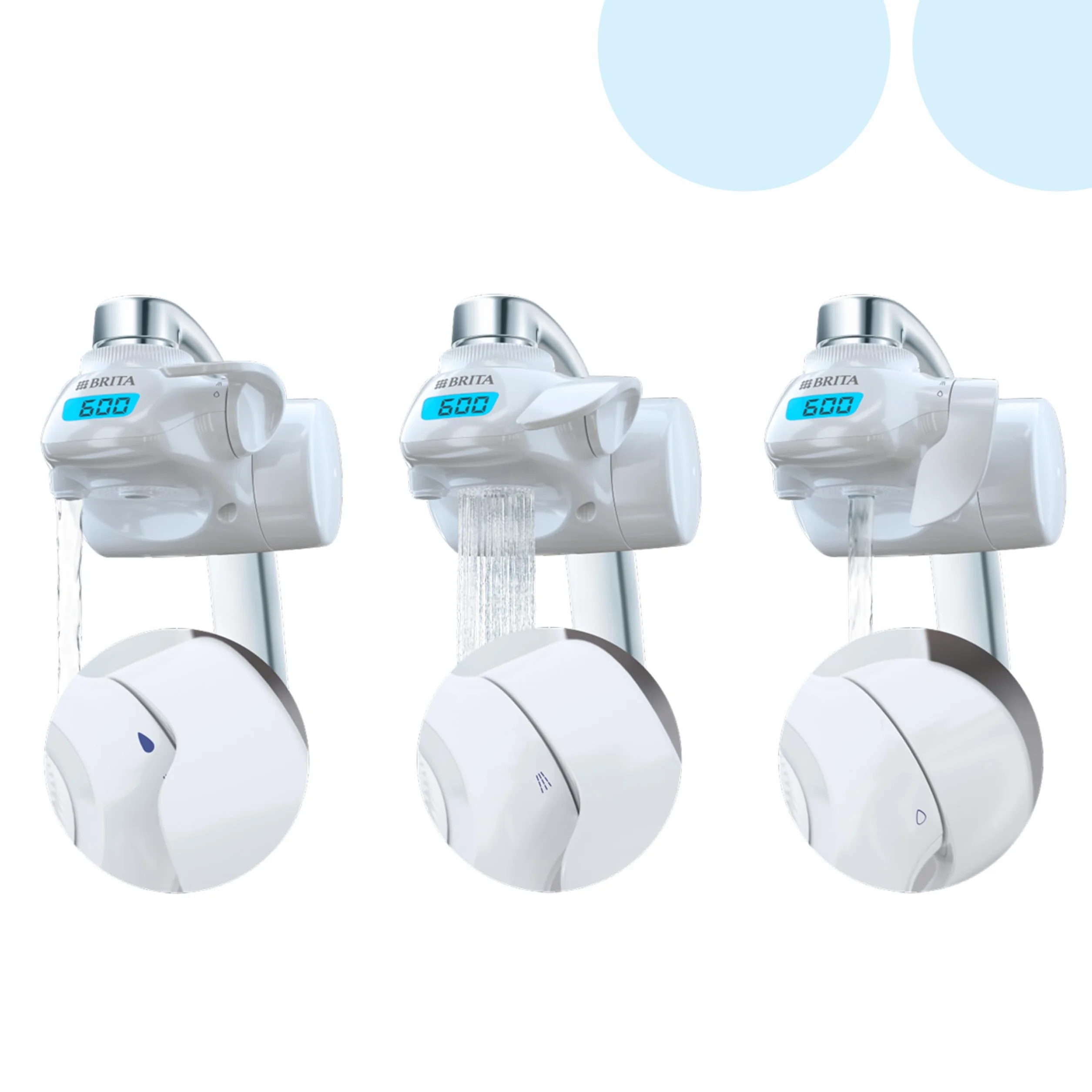BRITA Filtr wody ON TAP Pro V-MF do kranu z 1 wkładem filtracyjnym (600l) - redukuje 99,99% bakterii, chloru, mikrotworzyw sztucznych i metali ciężkich /cyfrowy wyświetlacz LCD pokazuje pozostałą pojemność