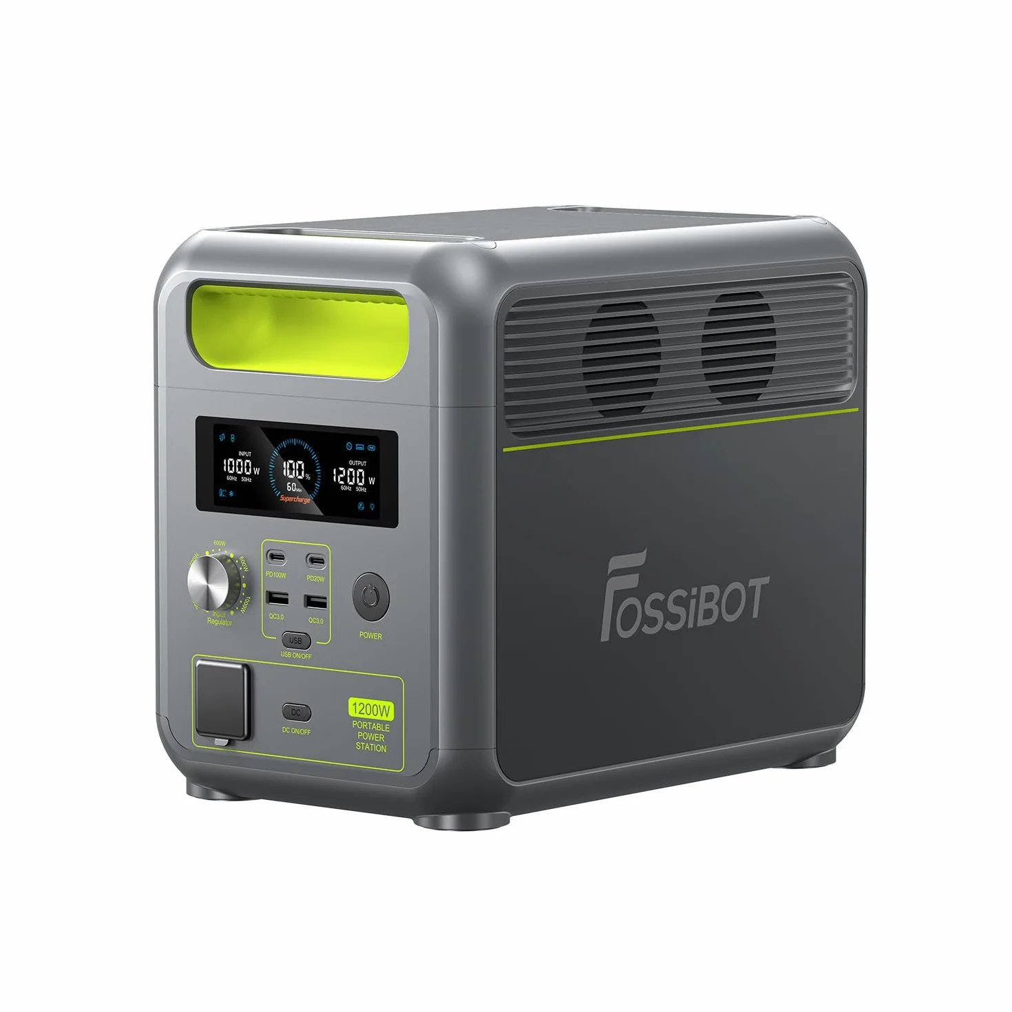 FOSSiBOT-Polska 1024Wh 1200W F1200 przenośna stacja zasilania 5-letnia gwarancja （Зарядна станція, 1024 Вт*год, 1200 Вт）