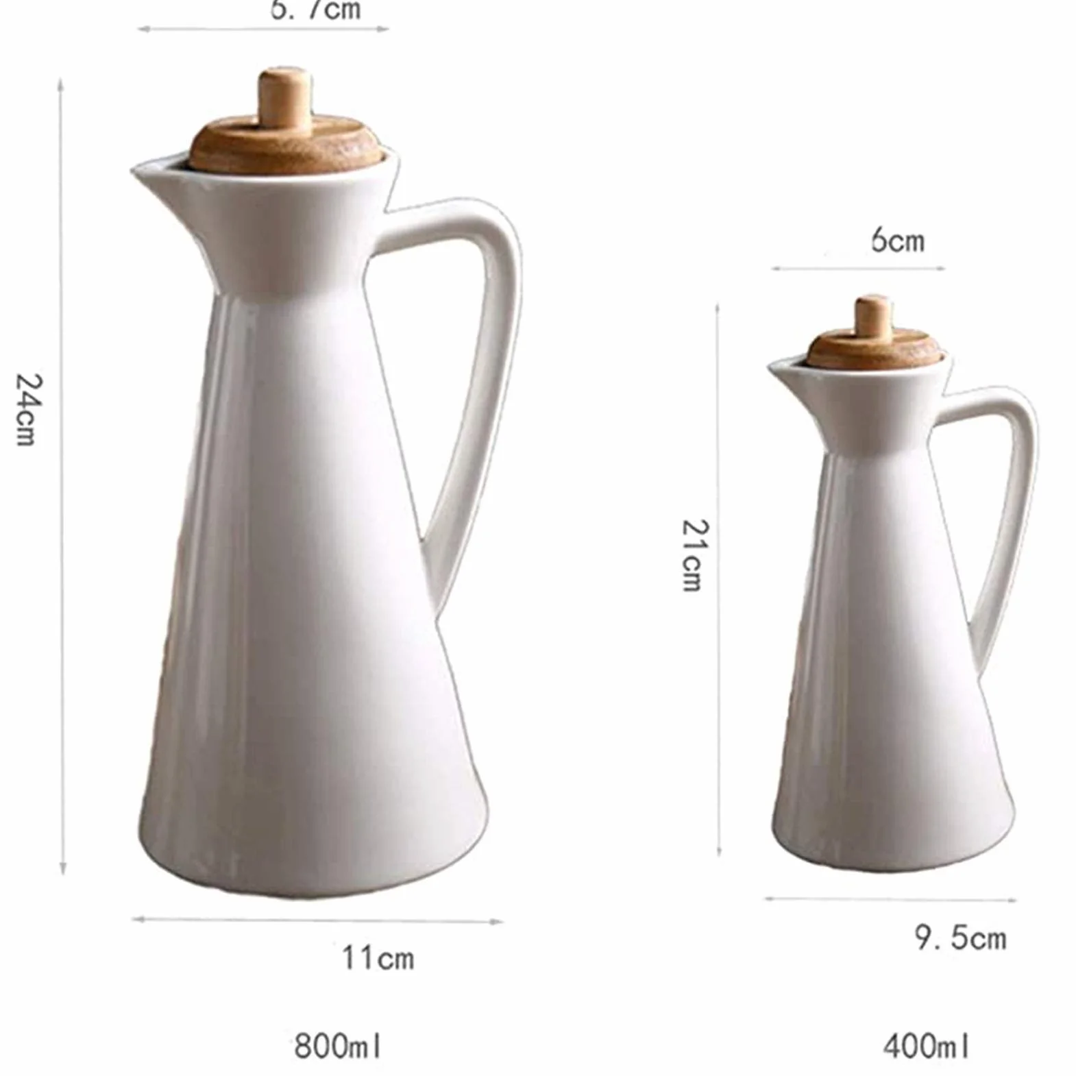 Pojemnik na olej, vintage butelka oleju, ceramiczny dozownik octu na olej butelka oleju pojemniki kuchenne szczelny nalewak sos cruet duża pojemność przechowywanie oleju butelka-C||800 ml