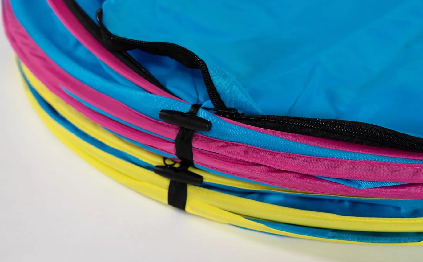 Callieway Hoopers Agility Barrel – Beczka do treningu psów, dwupak, niebieska, stabilna, torba transportowa
