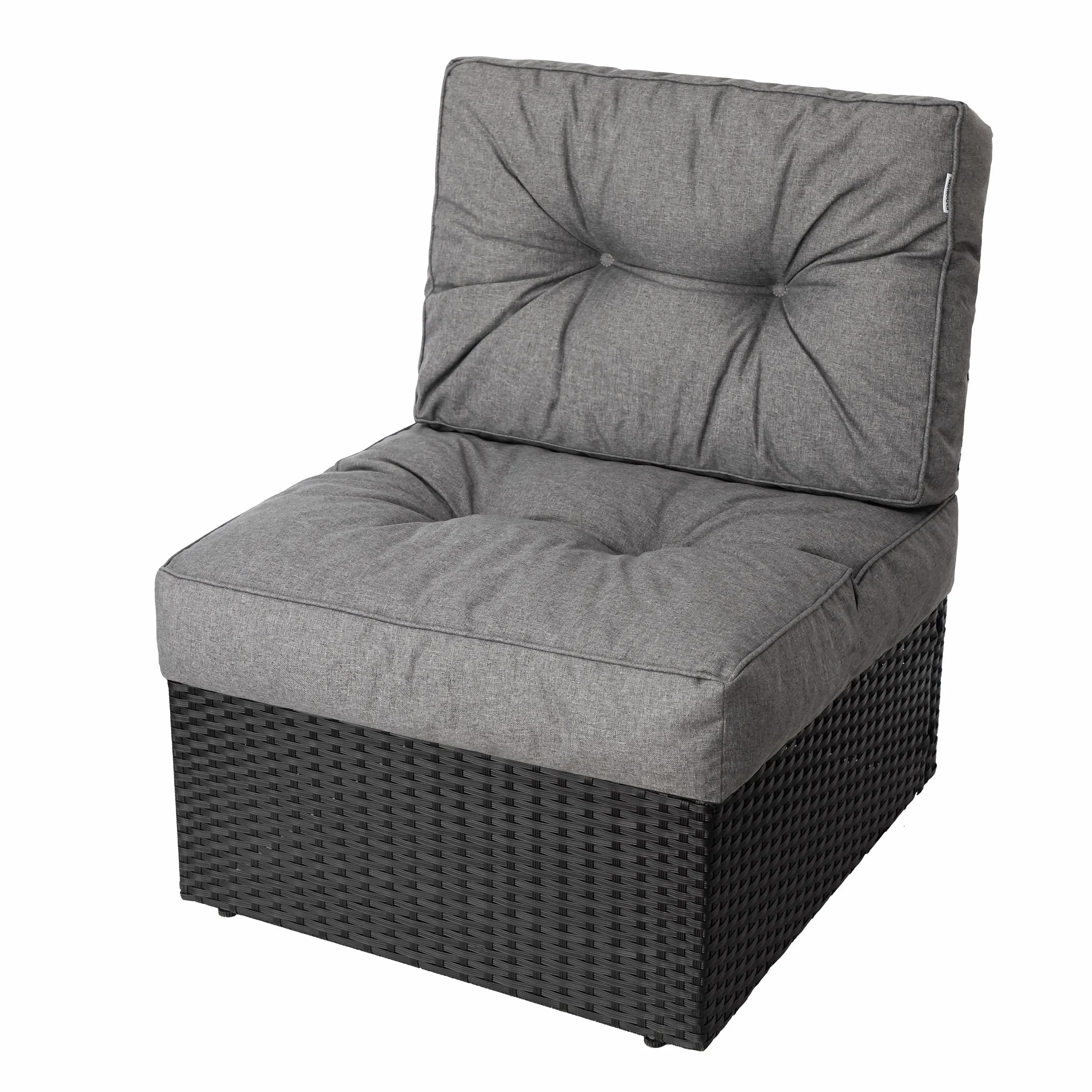 PillowPrim PillowPrim, Poduszki na palety, poduszka na krzesło, fotel rattanowy, do użytku na zewnątrz, poduszka do siedzenia, poduszka na krzesło, meble rattanowe, grafitowa, 50 x 50 cm