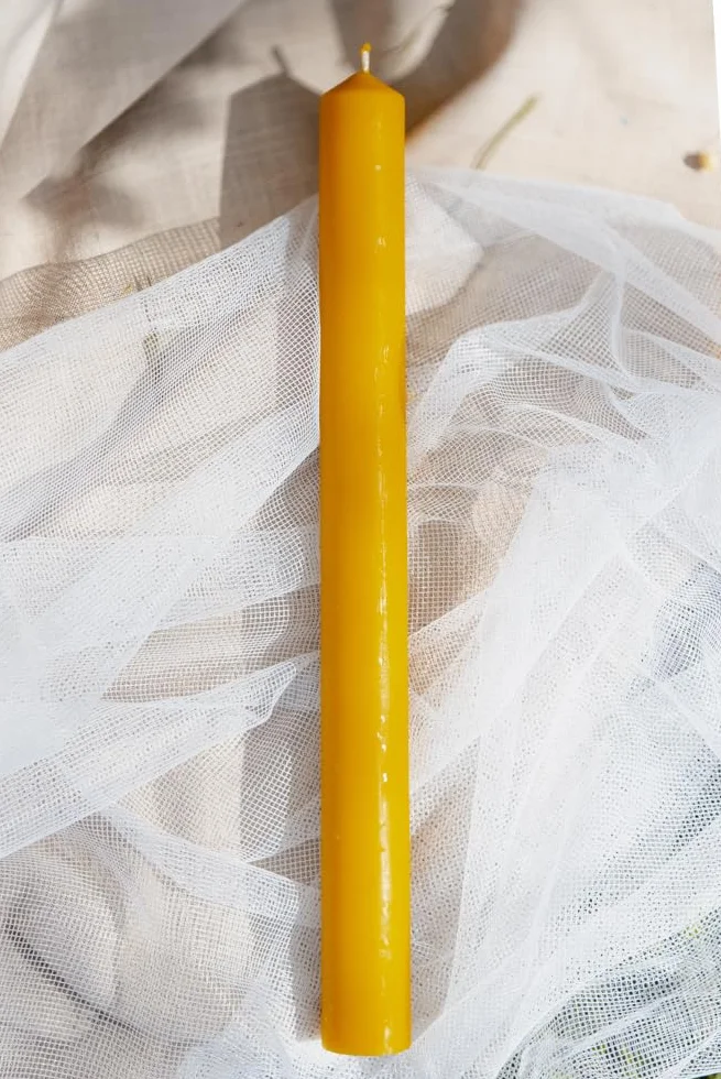 eesWax World świece z wosku pszczelego – ręcznie wykonane długie świece ze 100% naturalnego wosku pszczelego – bezdymne i czysto palące się z bawełnianym knotem – 4 rozmiary (Prosta 31 cm)
