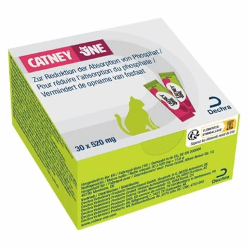 Dechra Catney One | 30 x 520 MG | Karma uzupełniająca dla określonych celów żywieniowych u kotów | wspomagająca czynność nerek w przypadku przewlekłej niewydolności nerek