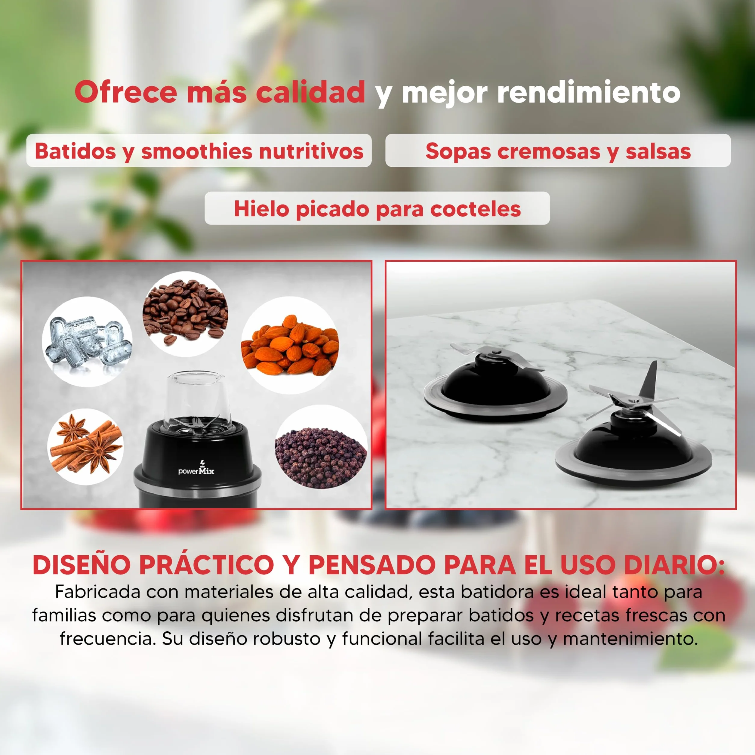 Sogo Blender stołowy, blender do soków, smoothies - maszyna do smoothies maker, rozdrabniacz do żywności ze szklanymi dzbankami 1,5 i 0,3 litra, 2 ostrza, 1300 W, czarny (SS-5545)