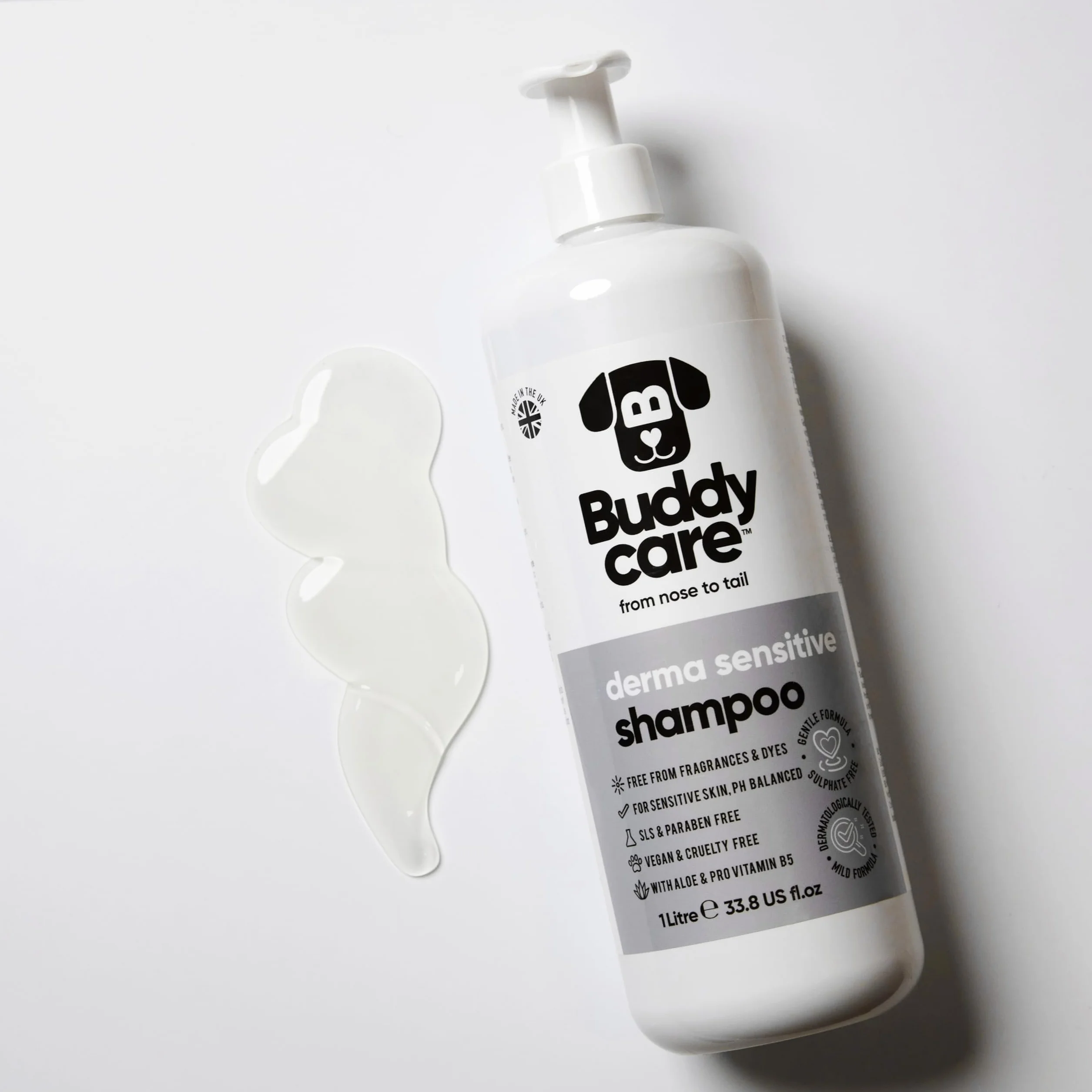 Buddycare Derma Sensitive Shampoo dla psów z aloesem i prowitaminą B5 1 l