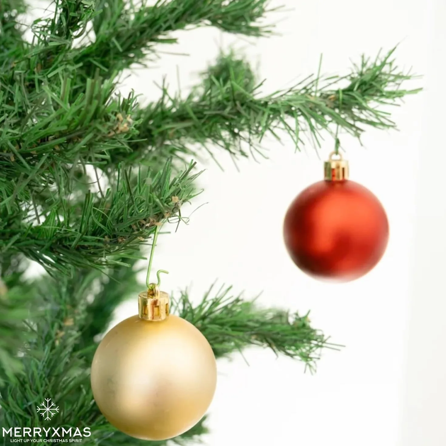 MERRYXMAS 100 haczyków na choinkę: złote i srebrne haczyki w kształcie litery S na bombki choinkowe i dekoracje bożonarodzeniowe (100 szt.)