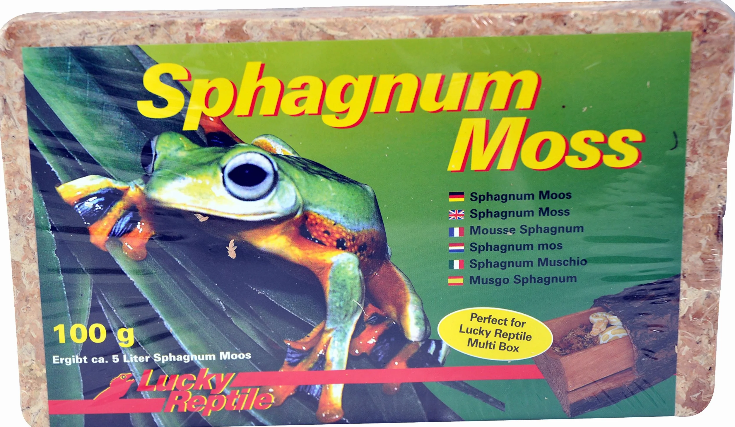 Lucky Reptile Mech Sphagnum 100g do terrarium gadów - Mech zwiększający wilgotność powietrza