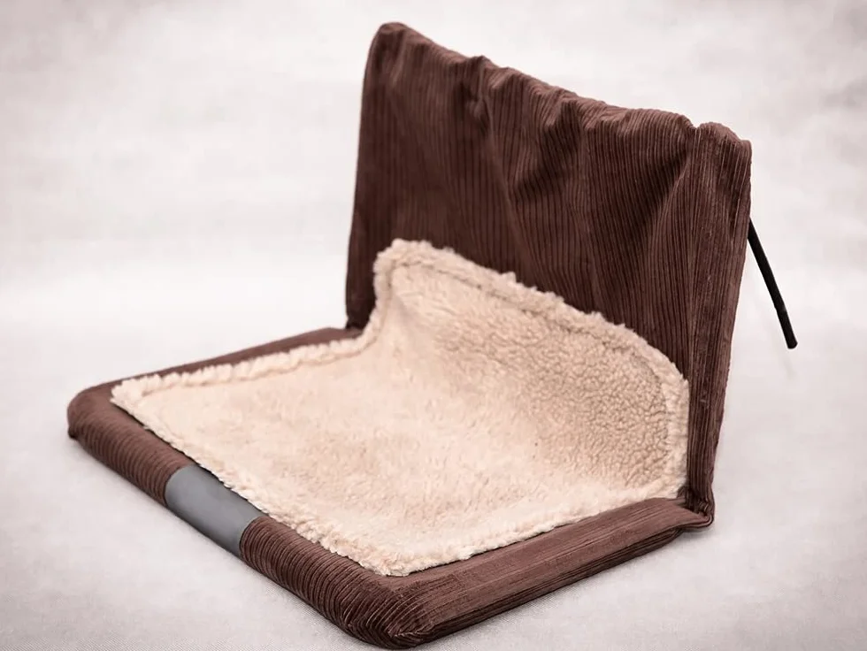 PillowPrim Hamak dla kota, sofa, leżanka, poduszka dla kota, sofa, kosz dla kota, łóżko, miękkie legowisko dla zwierząt domowych, trójkątne zamknięcie, cm
