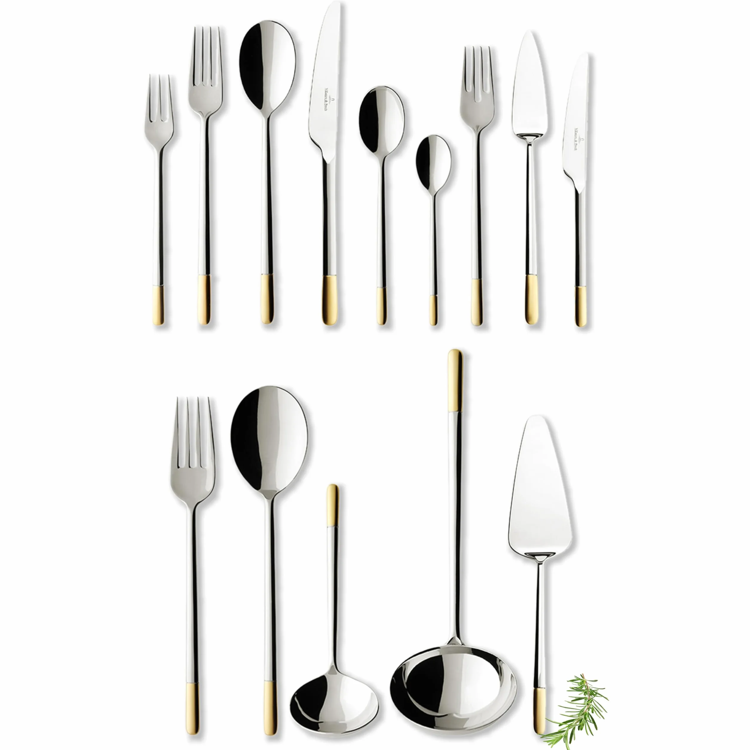 Villeroy & Boch Ella Zestaw Sztućców, Srebrny, 113-Częściowy