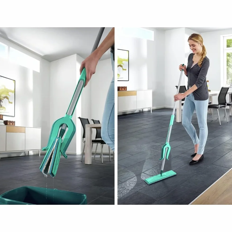 Leifheit Piccobello Mop do Mycia Podłogi, Turkusowy, 33 cm