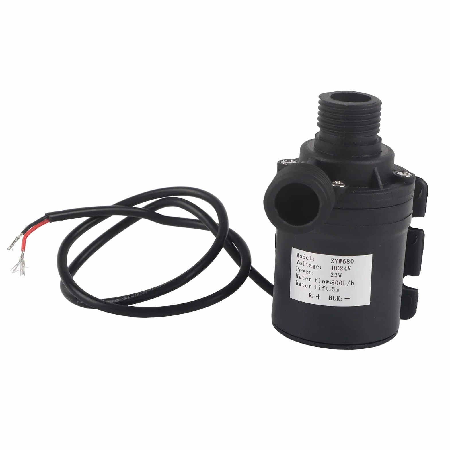 Pompa obiegowa wody 24 V DC bezszczotkowa 800 l/h 5 m zanurzalna do solar