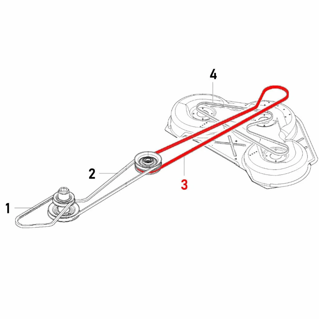 Pasek klinowy 203,2/208,2 cm, kompatybilny z Husqvarna Rider R 15 316 318 320 322 T AWD 594978001