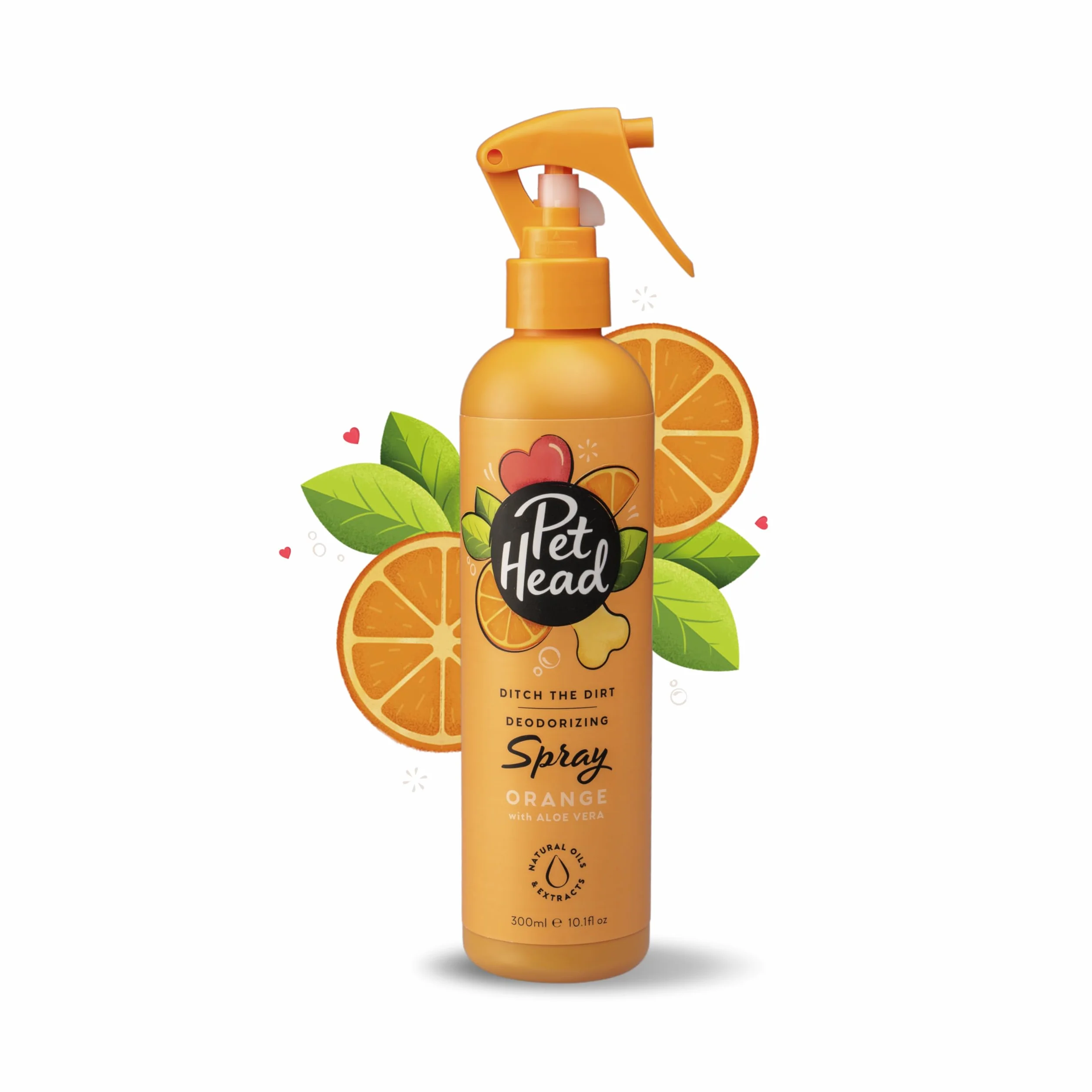 Pet Head Hunde-Deospray Ditch The Dirt Spray Geruchsneutralisierend für stinkende Hunde, Tiefenreinigung entfernt Gerüche orange, 90333A, 300 ml (1er Pack)
