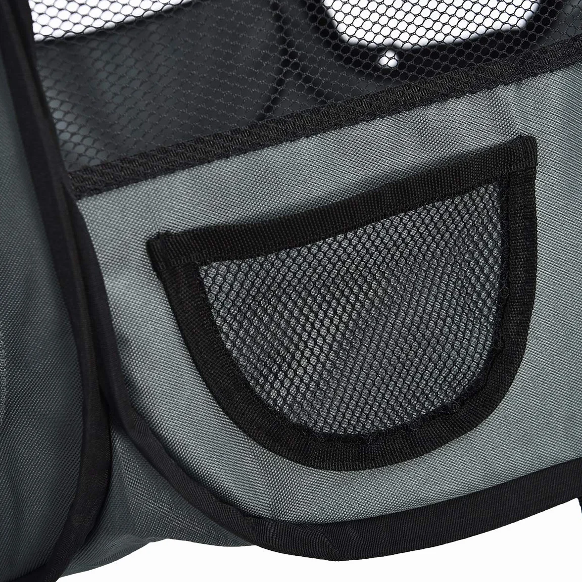 Amazon Basics – ośmiokątny przenośny miękki kojec dla zwierząt, 114 cm, szary.
