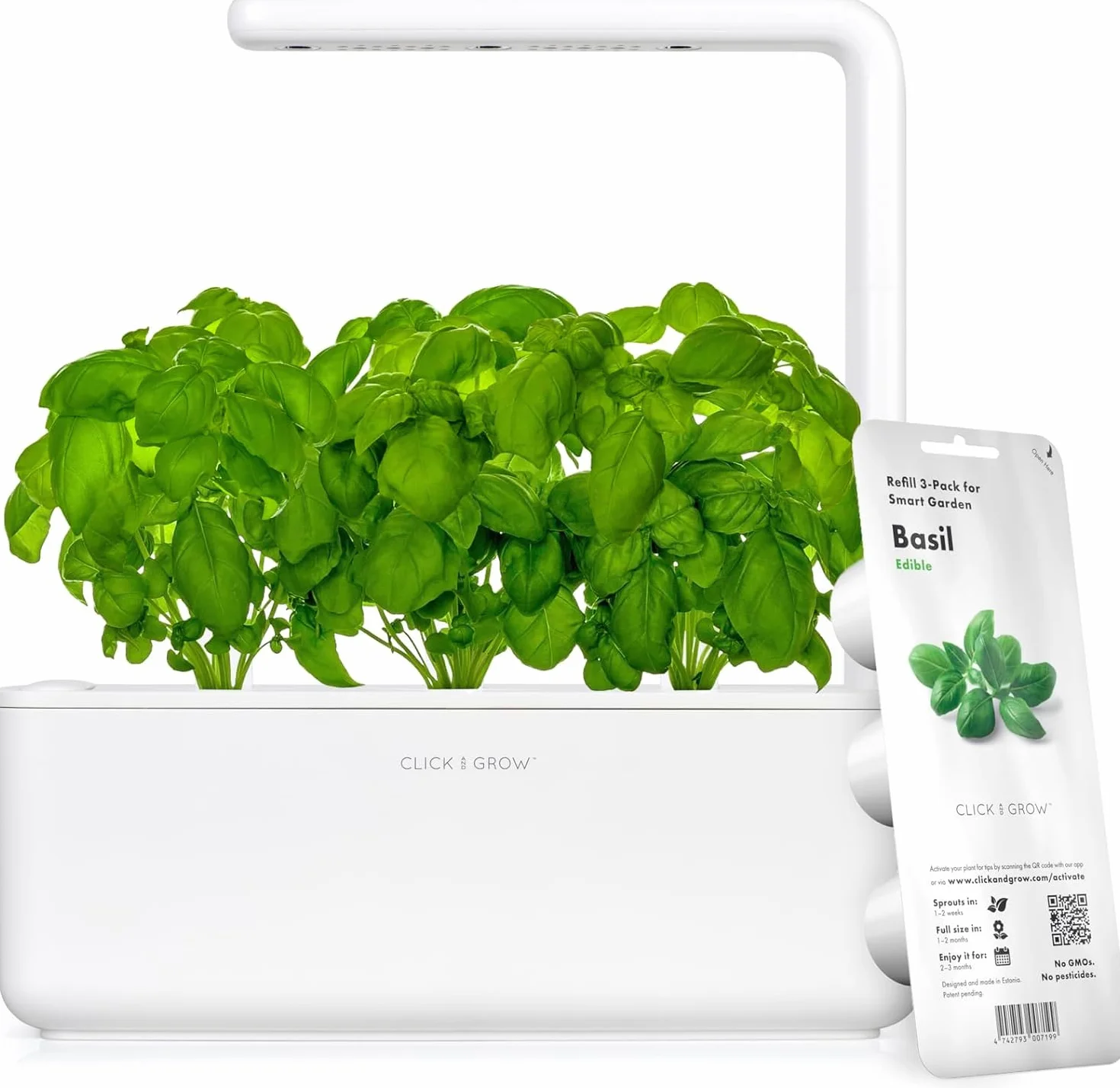 Click & Grow Smart Garden 3 Zestaw Do Samodzielnej Hodowli Roślin, Biały, 30 x 28 x 10 cm