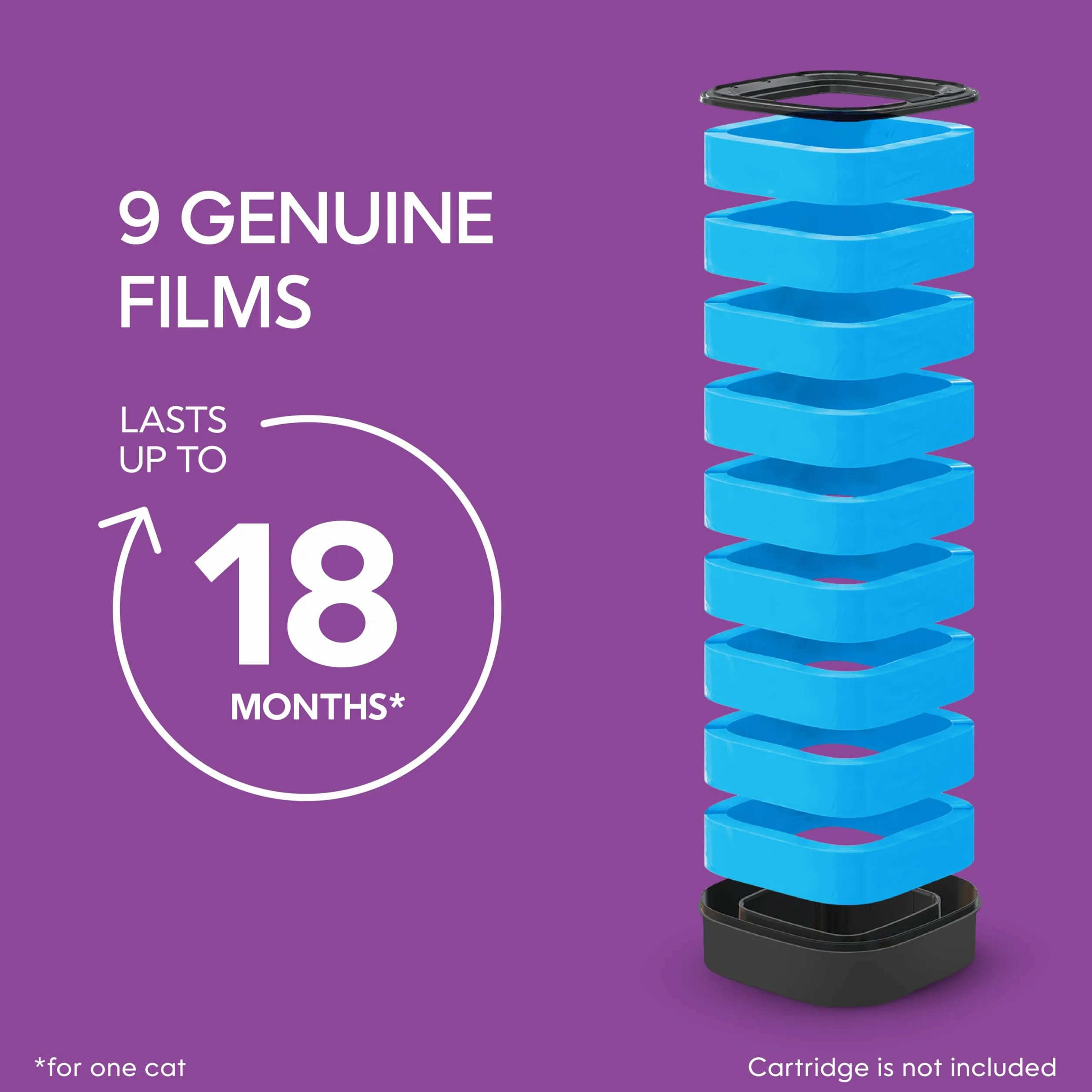 Litter Genie oryginalne worki do napełniania 9 sztuk 38 m