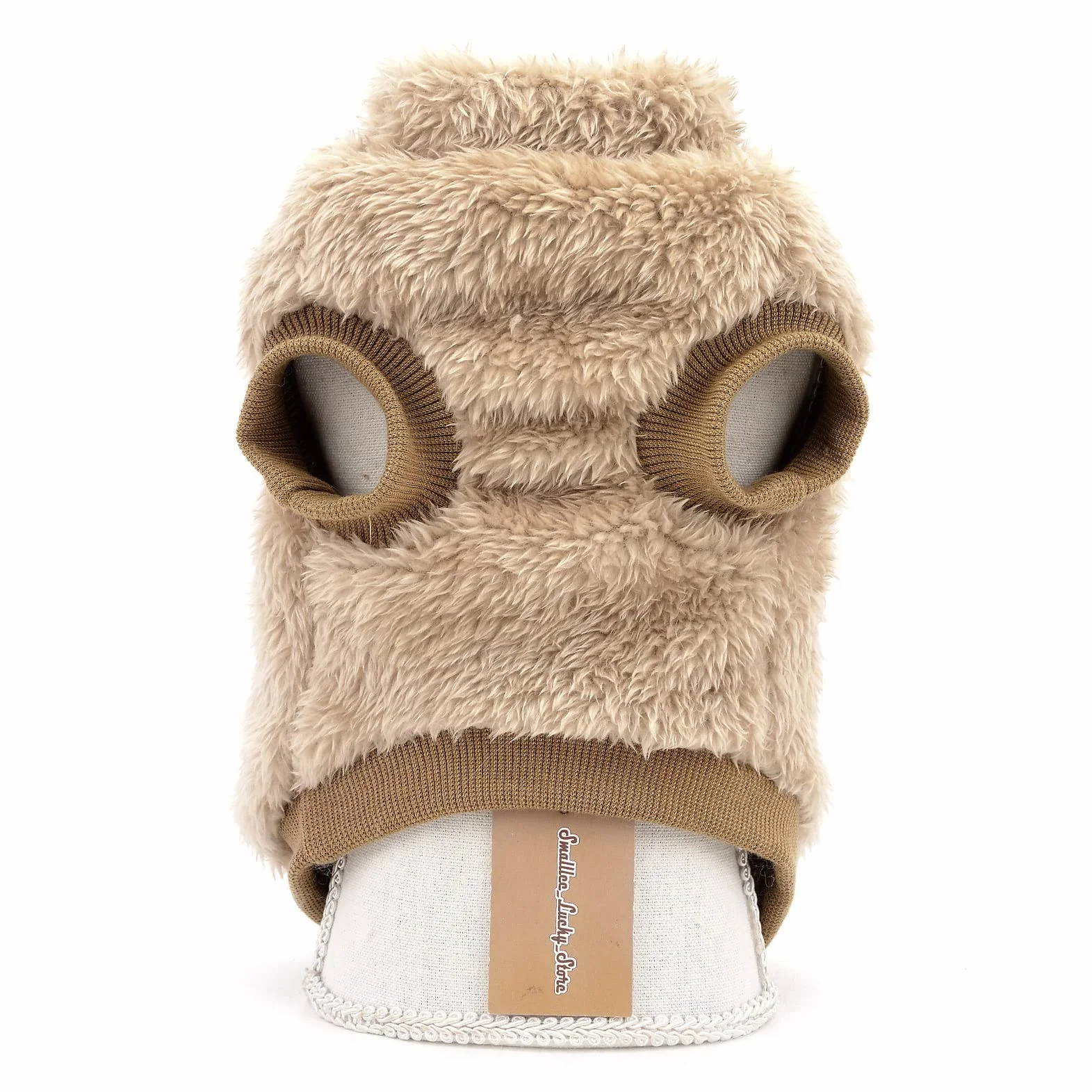 Sweter polarowy typu sherpa kamizelka z pierścieniem D dla małych psów kotów