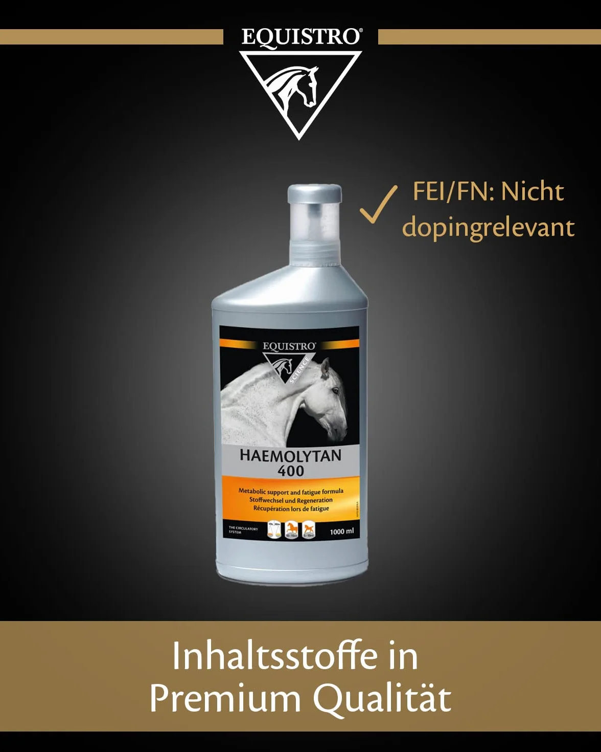 EQUISTRO® Haemolytan 400 karma uzupełniająca dla koni 1 l