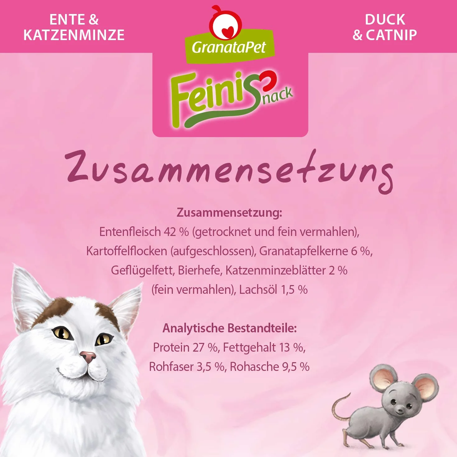 Granatapet Feinisnack Kaczka I Kocimiętka 6x50g Smakołyk Dla Kotów Bez Zbóż I Cukru