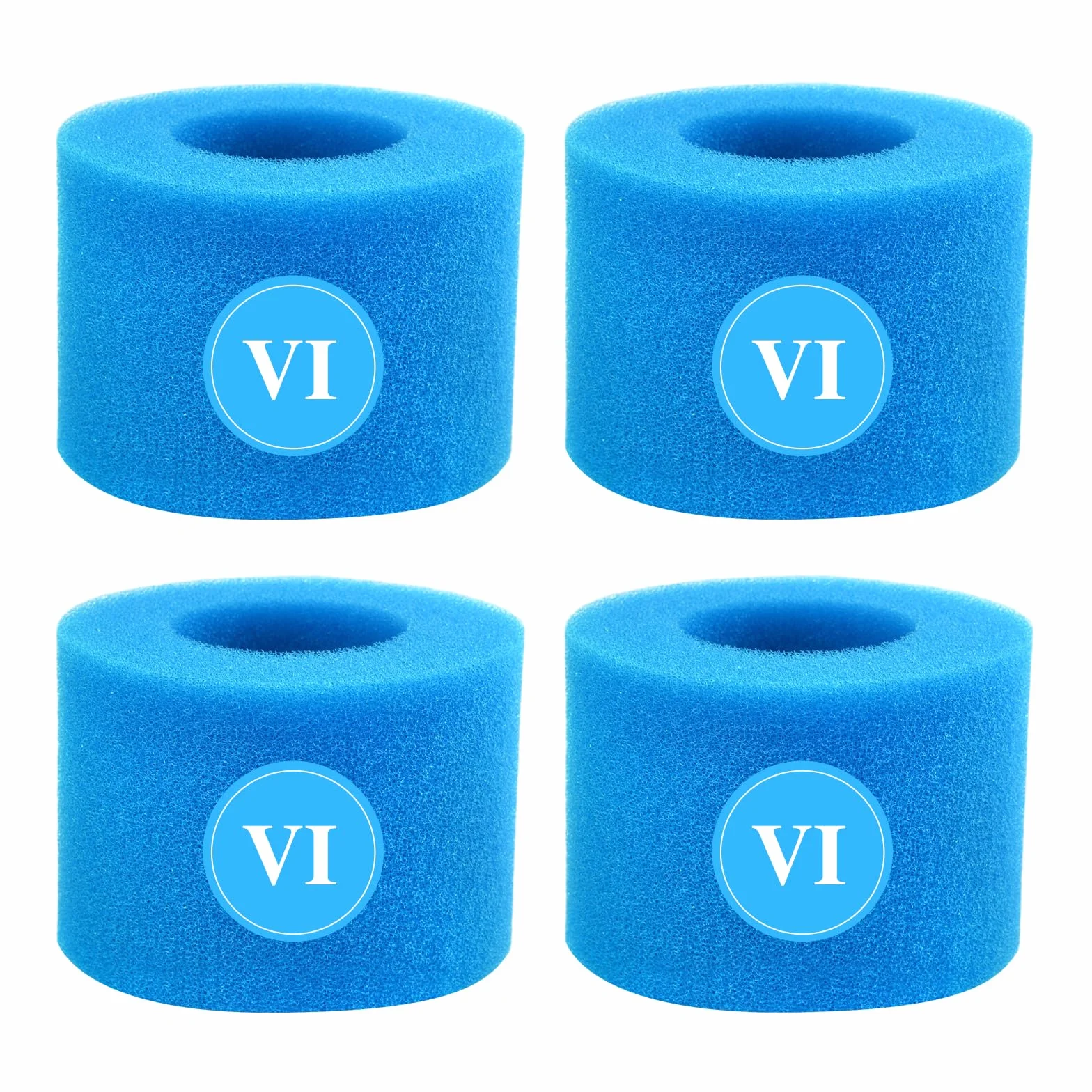 4 sztuki gąbki filtr typu V1, gąbka do filtra basenowego, wkład filtra basenowego, wielokrotnego użytku, zmywalny, do Bestway Lay-Z-SPA, Coleman SaluSpa 90352E 58323