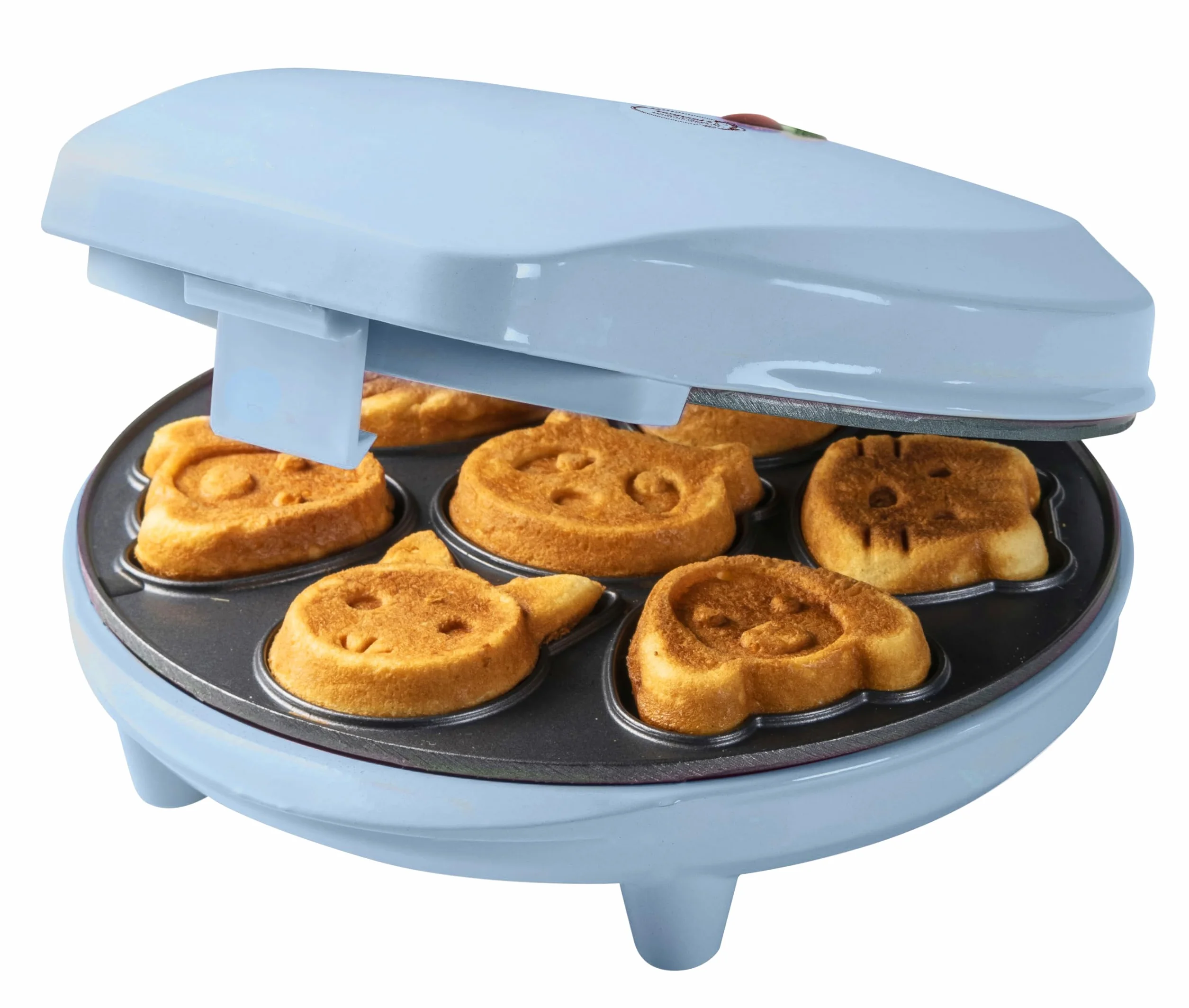 Bestron Mini Gofrownica do Ciasteczek, Niebieski, 7 Ciastek