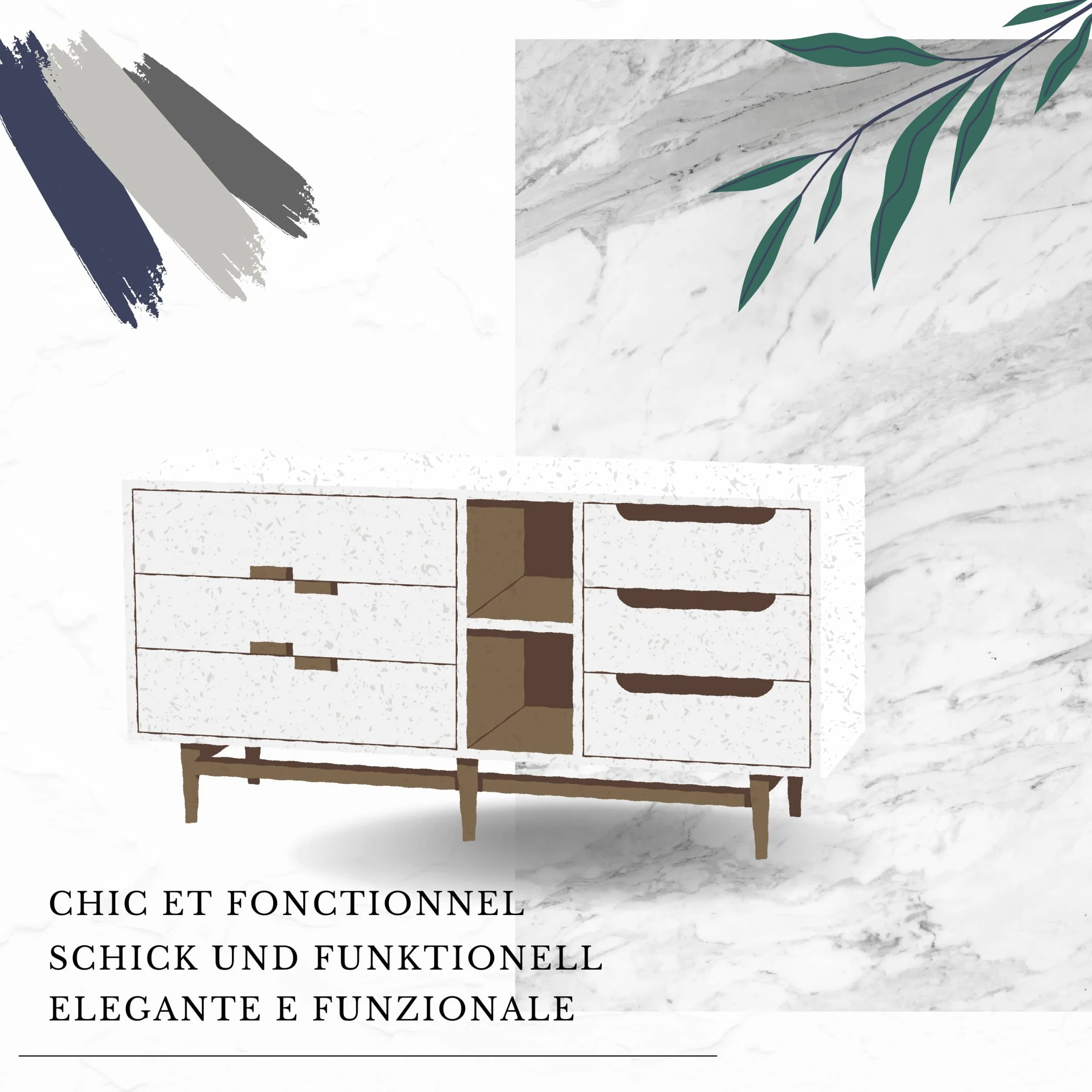 meble masztalerz Komoda Sonoma 70 cm Matowa z 4 szufladami - 70x102x39 cm - Komoda do salonu, sypialni - Szafka z szufladami - Komoda z szufladami