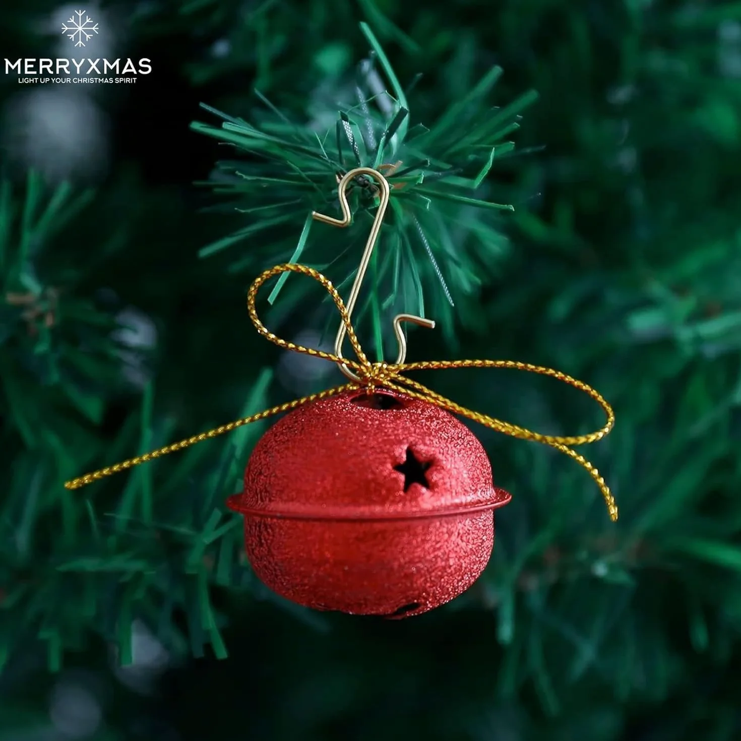 MERRYXMAS 100 haczyków na choinkę: złote i srebrne haczyki w kształcie litery S na bombki choinkowe i dekoracje bożonarodzeniowe (100 szt.)